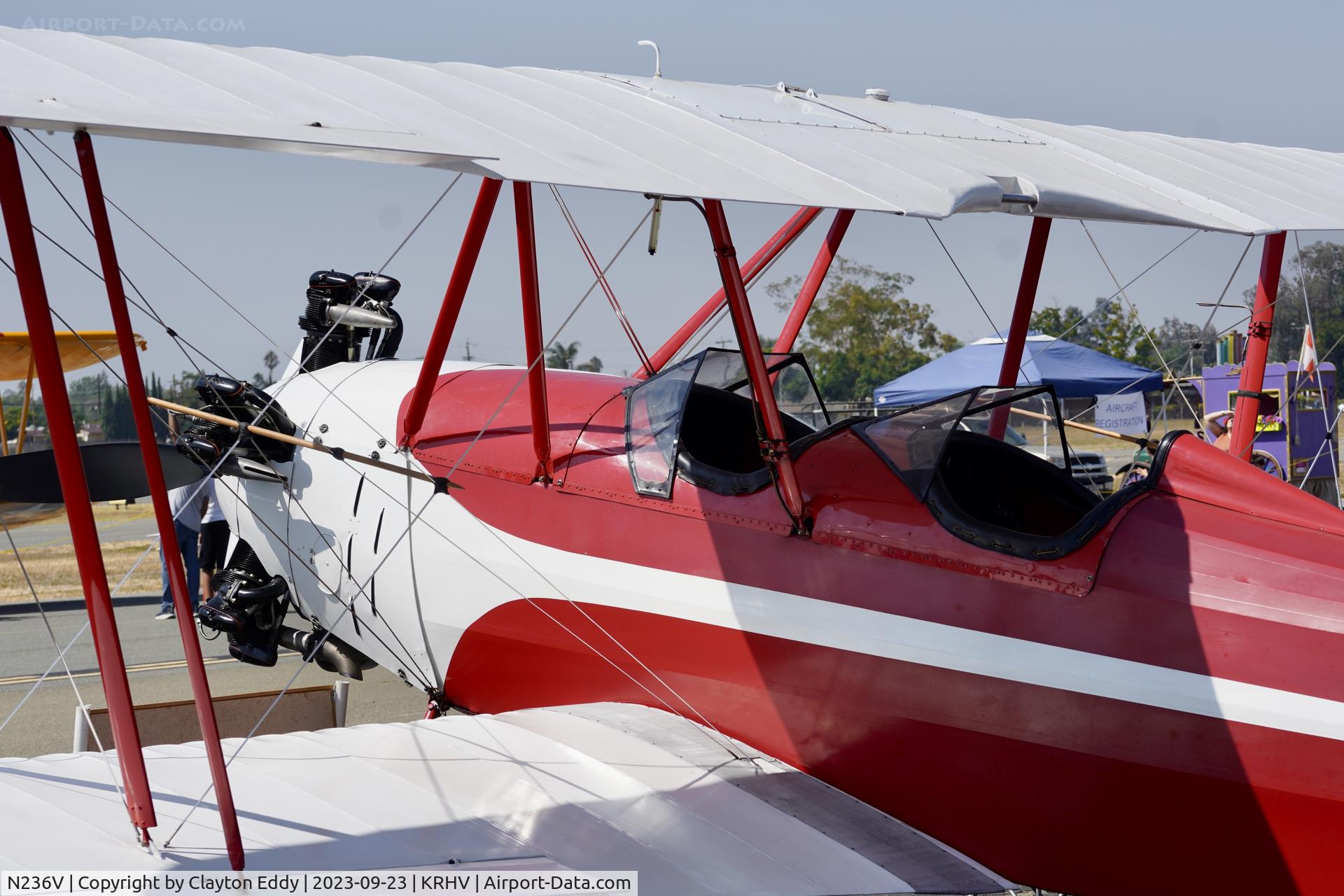 N236V, 1930 Fairchild KR-21 C/N 1043, Reid-Hillview Airport Community Day California 2023.