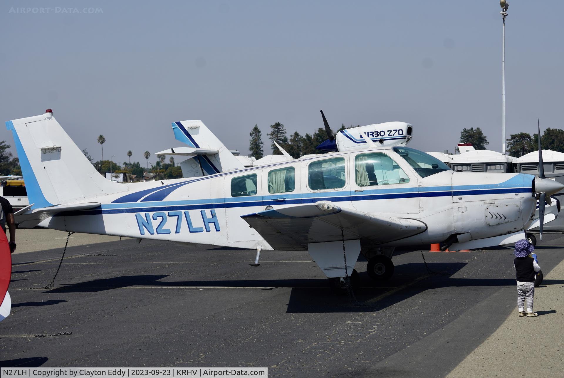 N27LH, 1972 Beech A36 Bonanza 36 C/N E-375, Reid-Hillview Airport Community Day California 2023.
