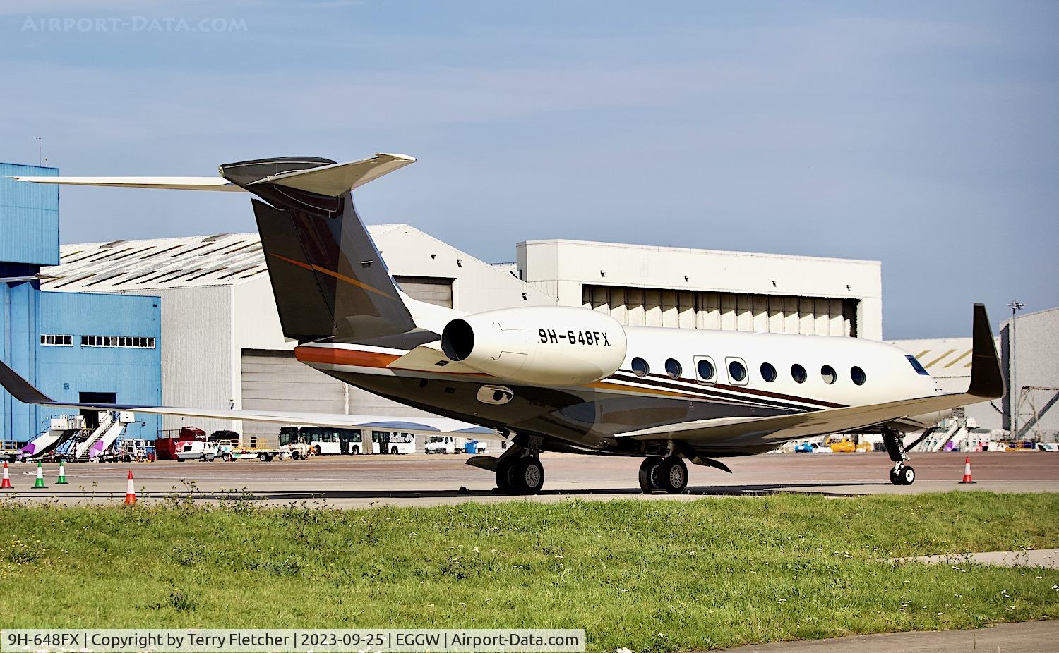 9H-648FX, 2015 Gulfstream Aerospace G650 (G-VI) C/N 6146, At Luton Airport