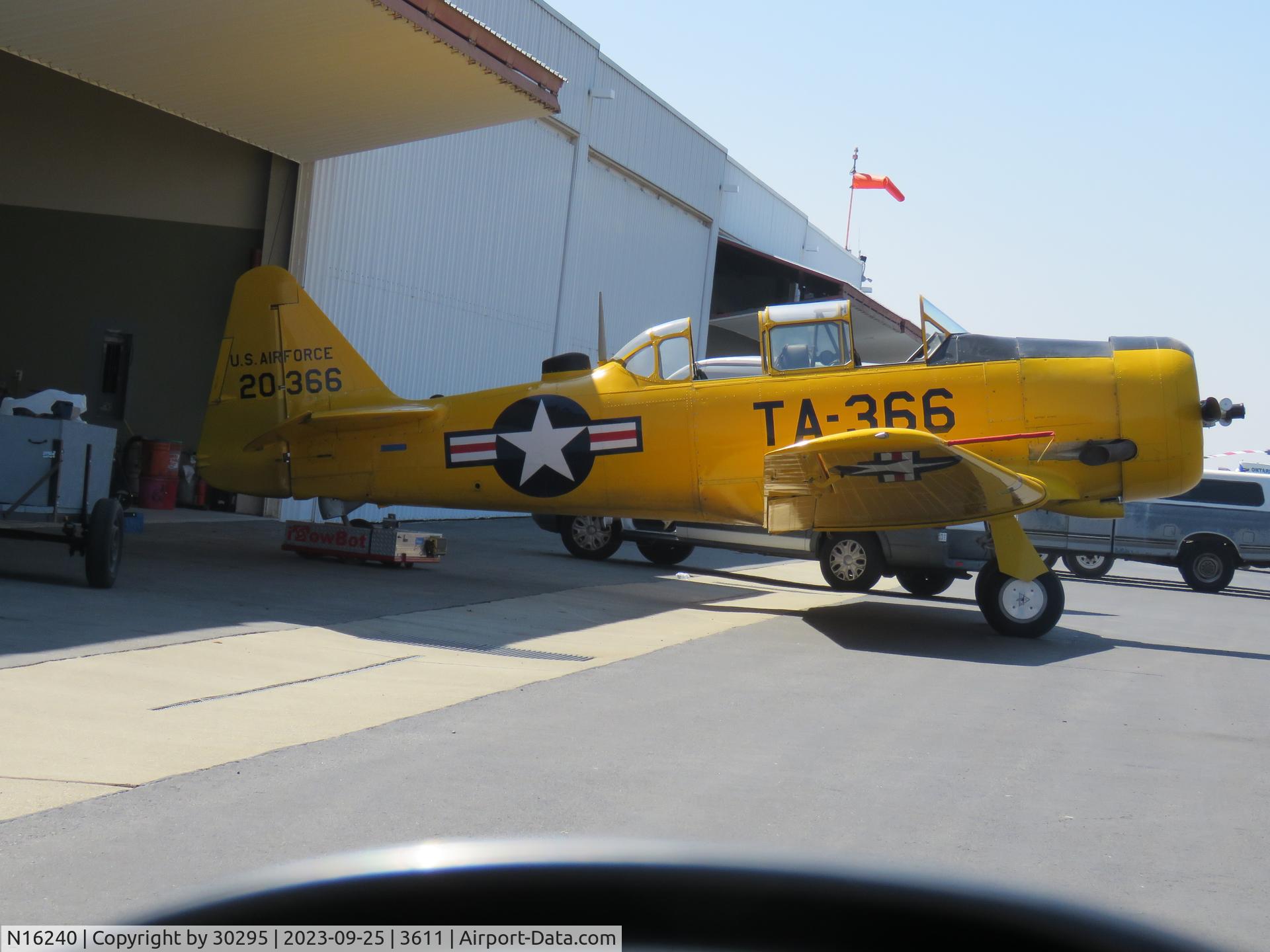 N16240, 1952 Canadian Car & Foundry (North Ameican) Harvard Mk IV C/N 20366, Parked