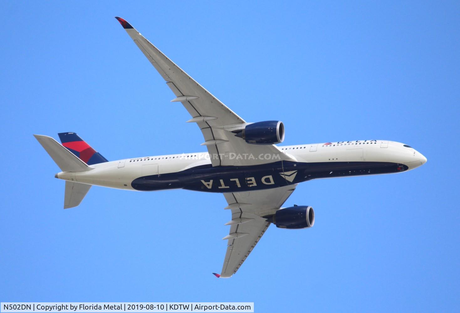 N502DN, 2017 Airbus A350-941 C/N 135, DAL A359 zx HND-DTW