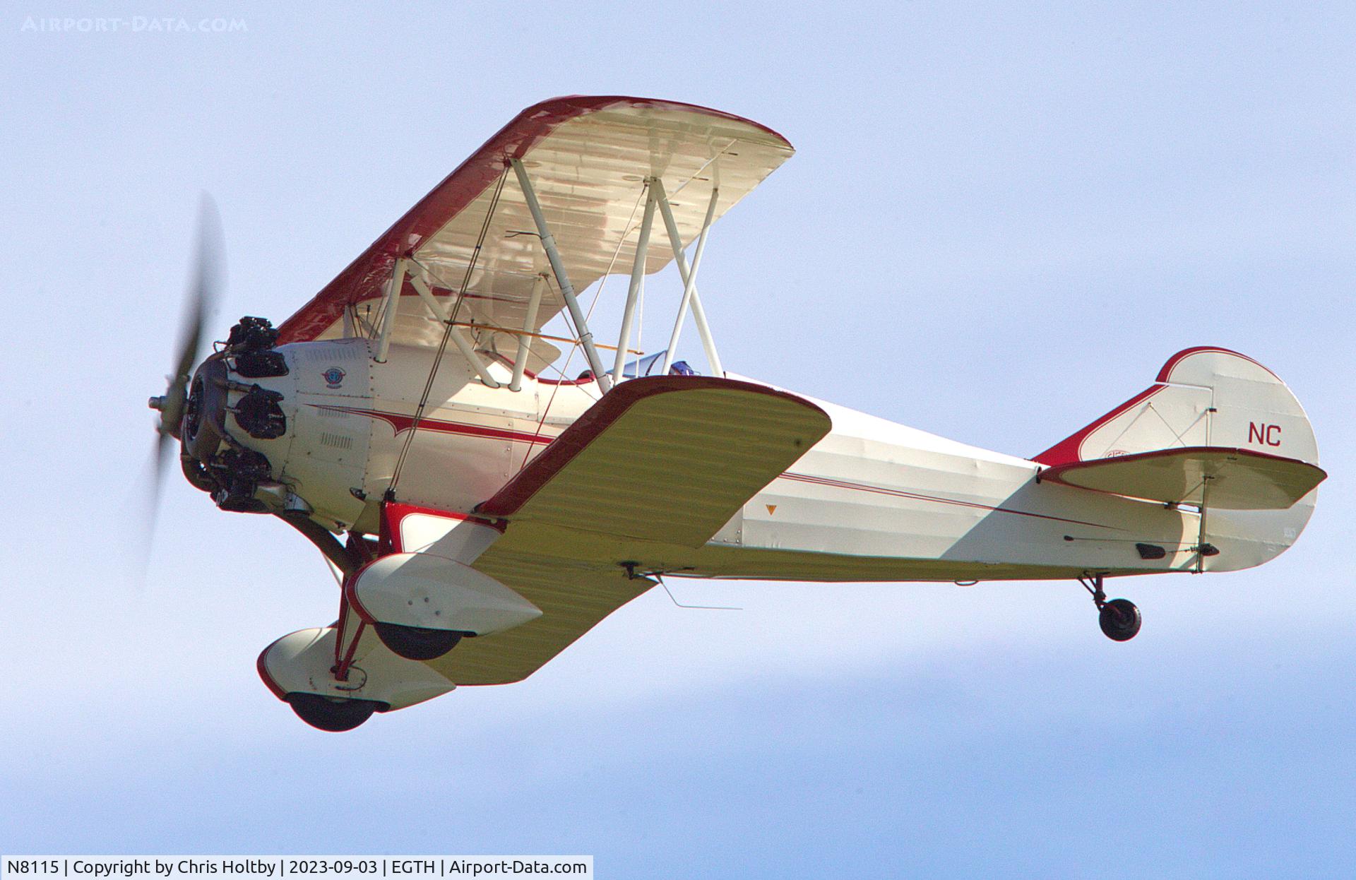 N8115, 1929 Travel Air D-4000 C/N 887, Displaying at the Vintage Airshow at Old Warden 2023