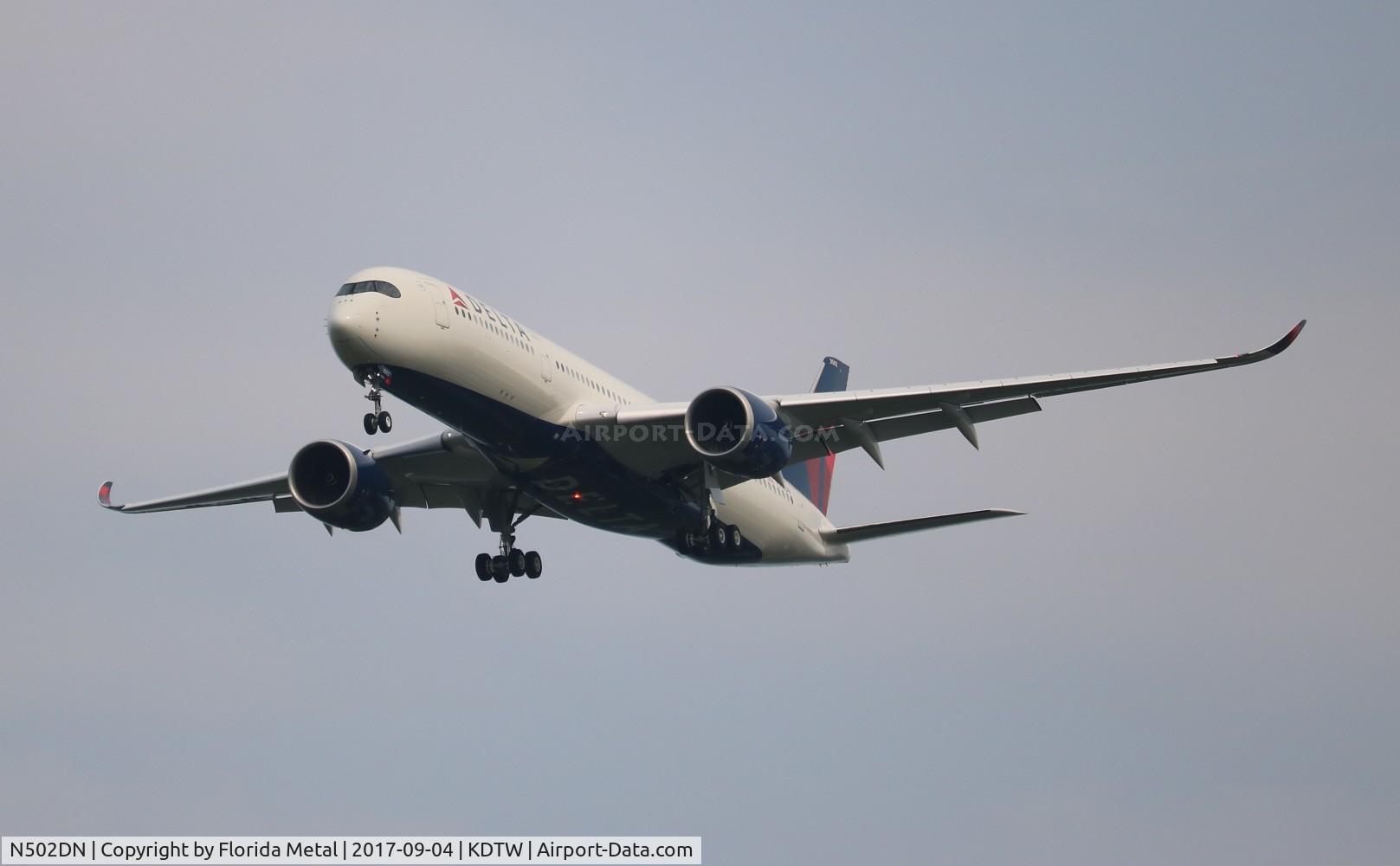 N502DN, 2017 Airbus A350-941 C/N 135, DAL A359 zx flying ATL-DTW on tests when they were new to fleet