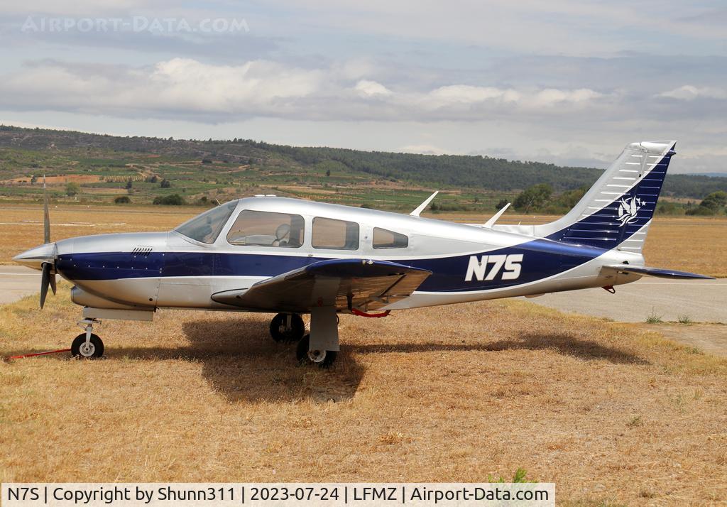 N7S, 1977 Piper PA-28R-201T Cherokee Arrow III C/N 28R-7703050, Parked...