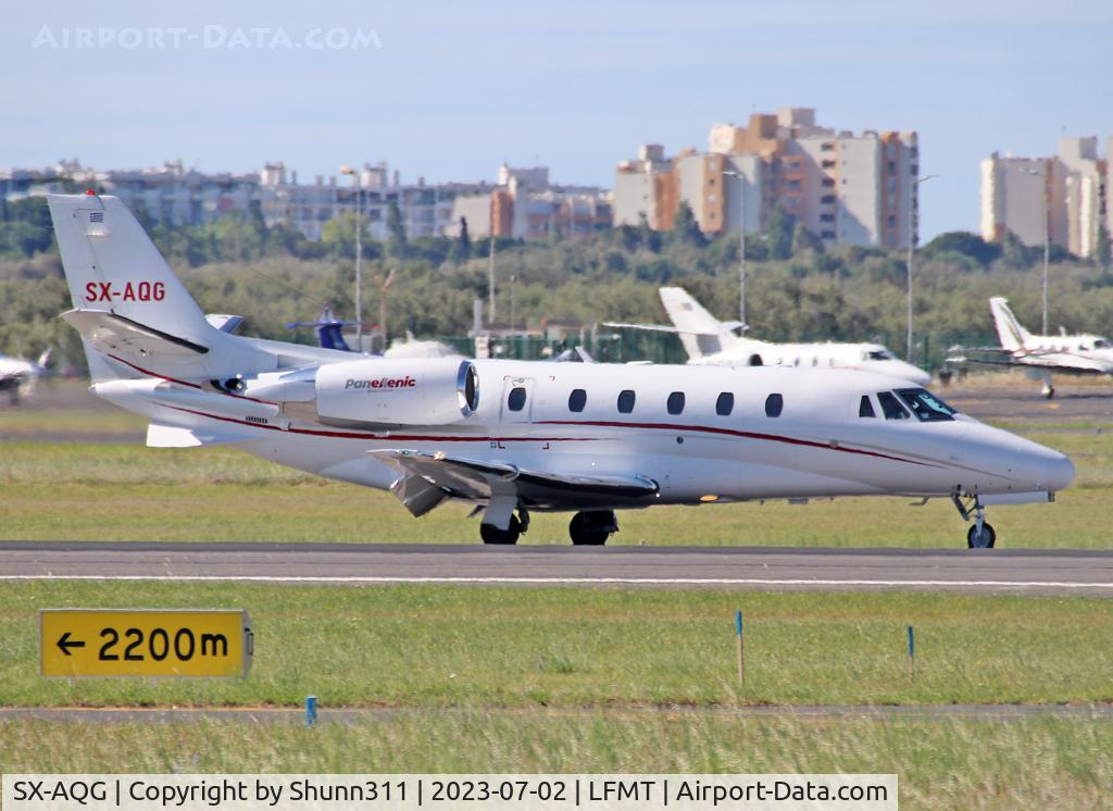 SX-AQG, 2004 Cessna 560XL Citation XLS C/N 560-5529, Arriving from flight...