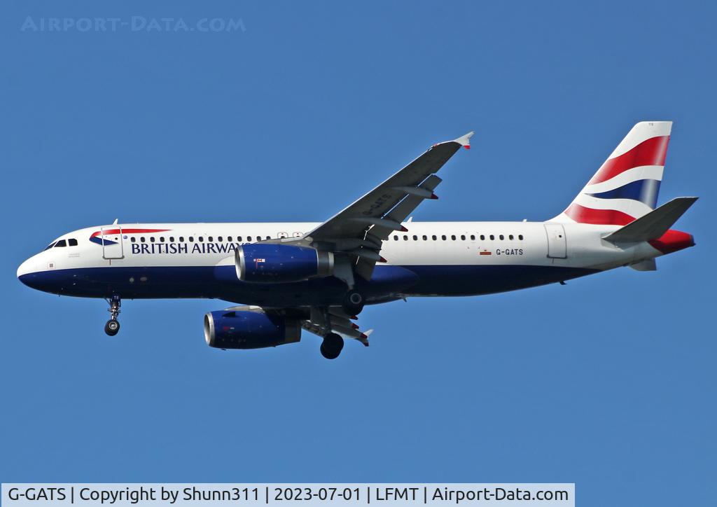 G-GATS, 2002 Airbus A320-214 C/N 1672, On landing...