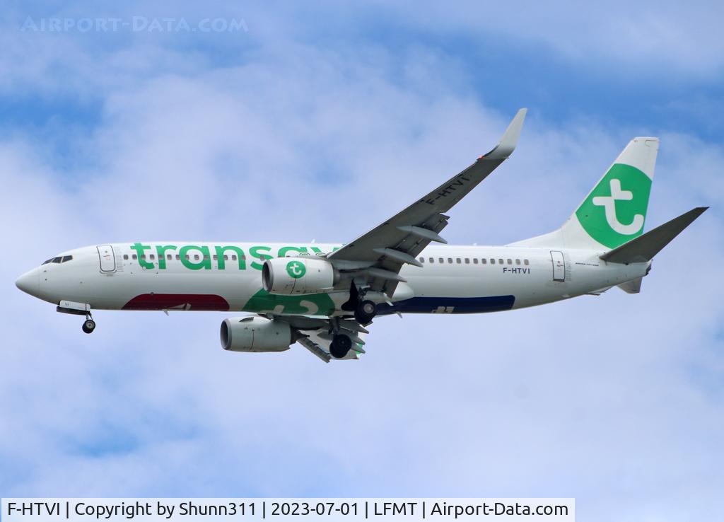 F-HTVI, 2018 Boeing 737-8K2 C/N 62164, On landing...