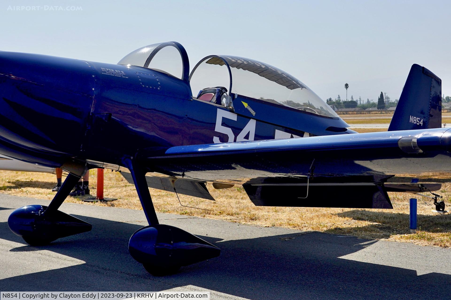 N854, 2002 Vans RV-8 C/N 81273, Reid Hillview Community Day California 2023.