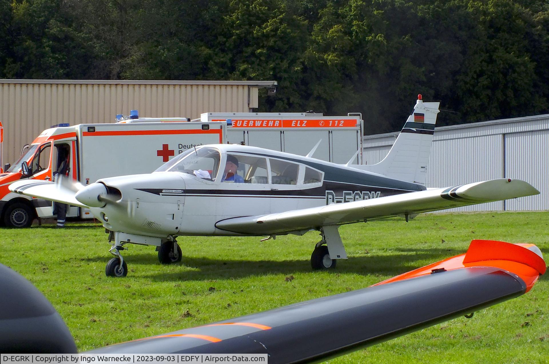 D-EGRK, Piper PA-28R-200 Cherokee Arrow II C/N 28R-7235299, Piper PA-28R-200 Cherokee Arrow II at the Fly-in und Flugplatzfest (airfield display) at Elz Airfield