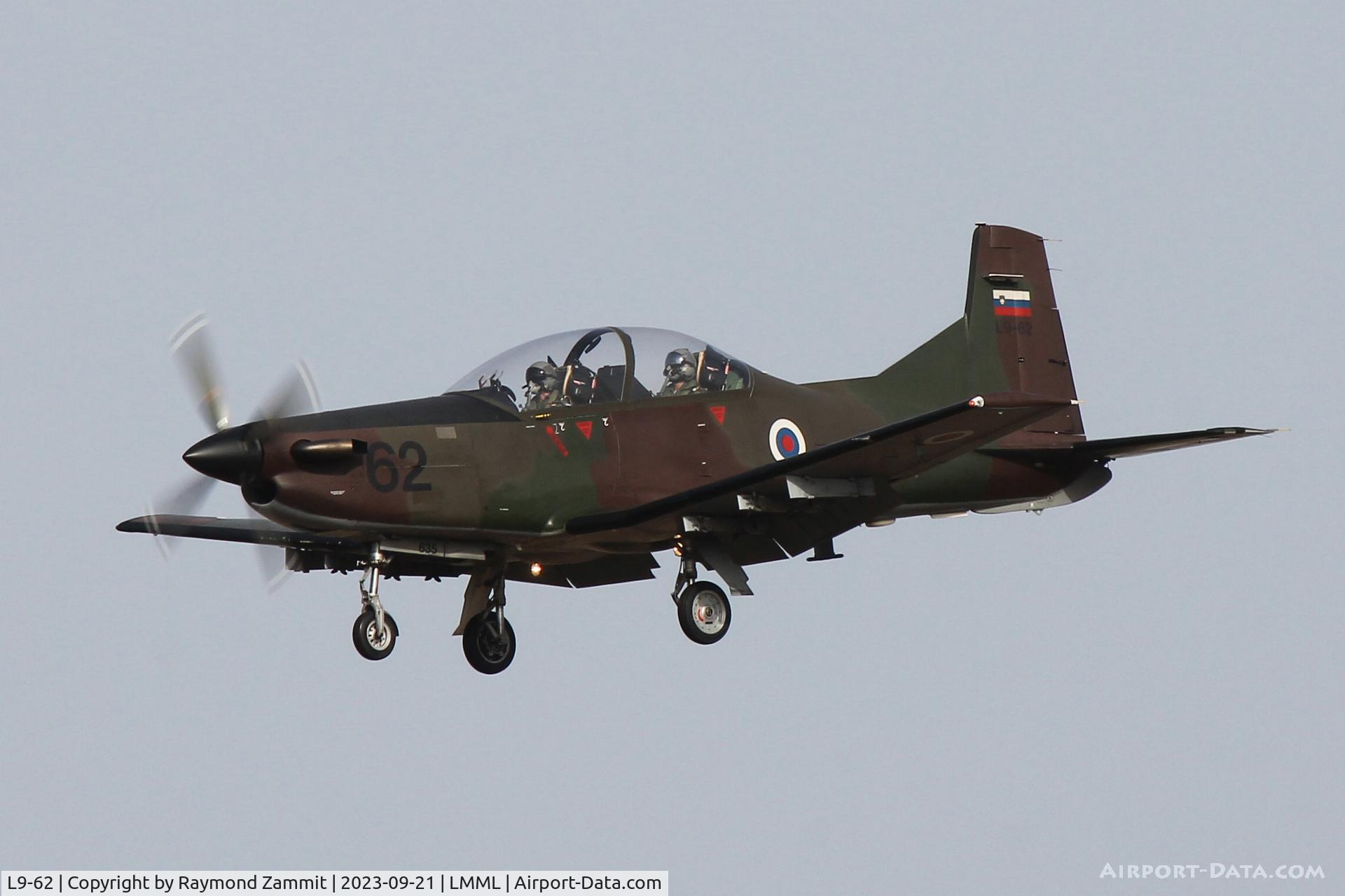 L9-62, Pilatus PC-9M Hudournik C/N 635, Pilatus PC-9M L9-62 Slovenian Air Force participated in the Malta International Airshow 2023.
