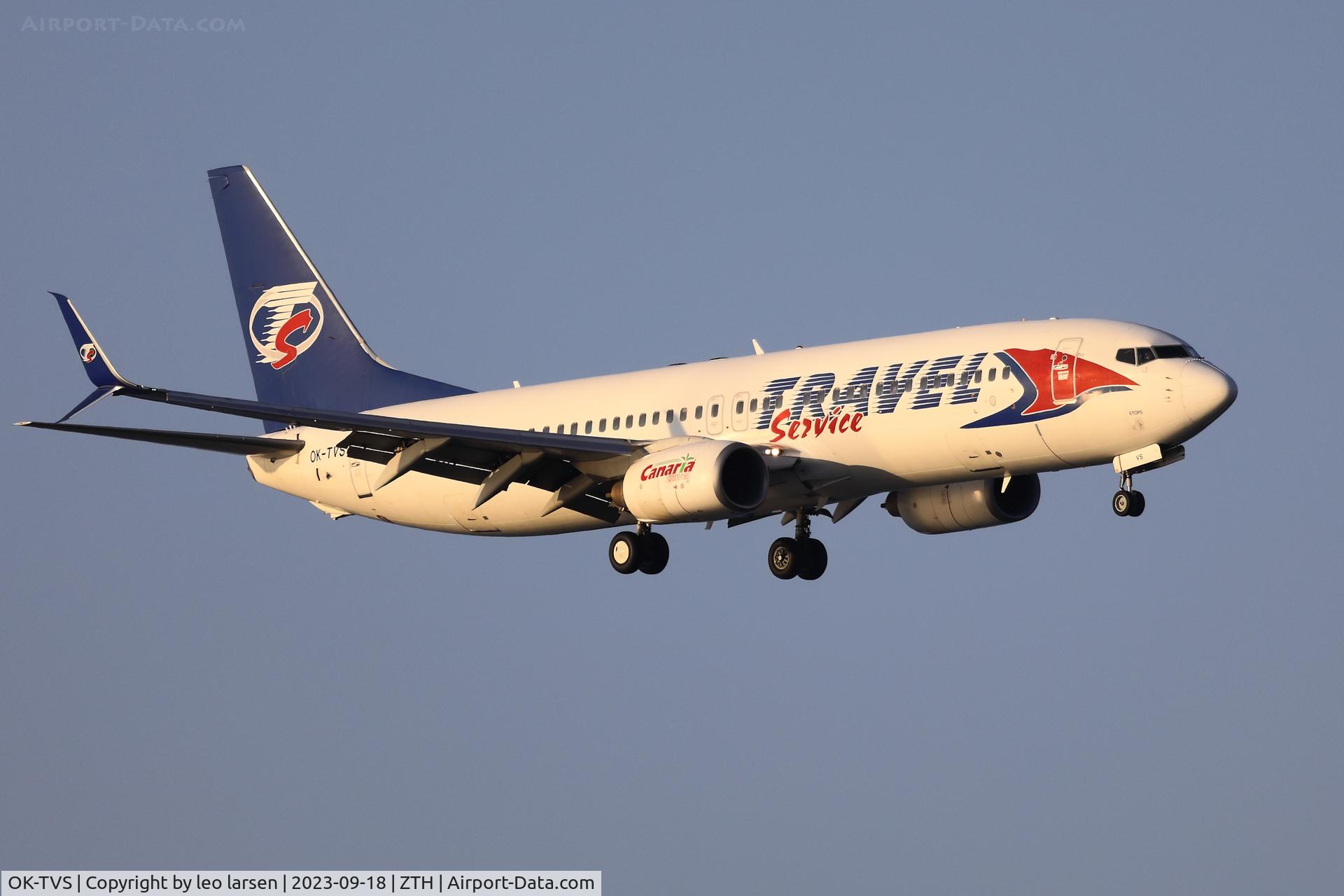 OK-TVS, 2011 Boeing 737-86N C/N 39404, ZTH 18.9.2023
