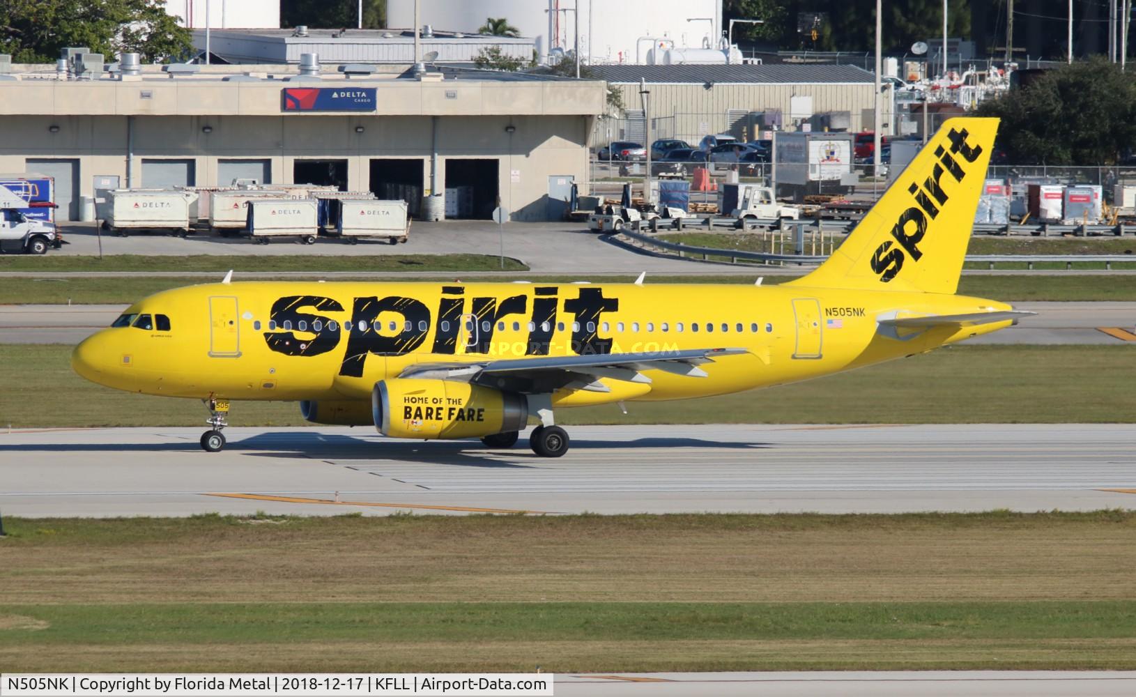 N505NK, 2005 Airbus A319-132 C/N 2485, NKS A319 zx FLL-ACY