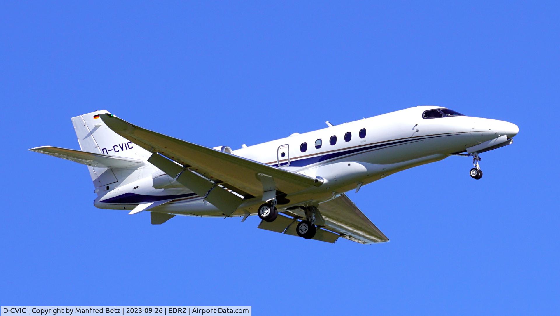 D-CVIC, 2019 Cessna 680 Citation Latitude C/N 680A-0188, Landing runway 21