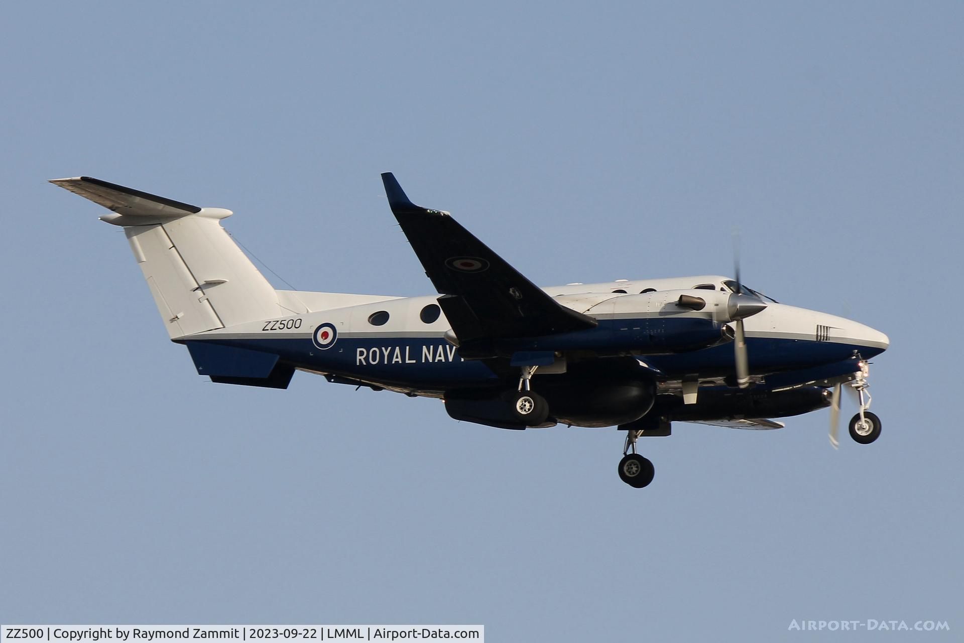 ZZ500, 2008 Hawker Beechcraft B350CER Avenger T1 C/N FL-597, Hawker Beechcraft B350CER Avenger T.1 ZZ500 Royal Navy