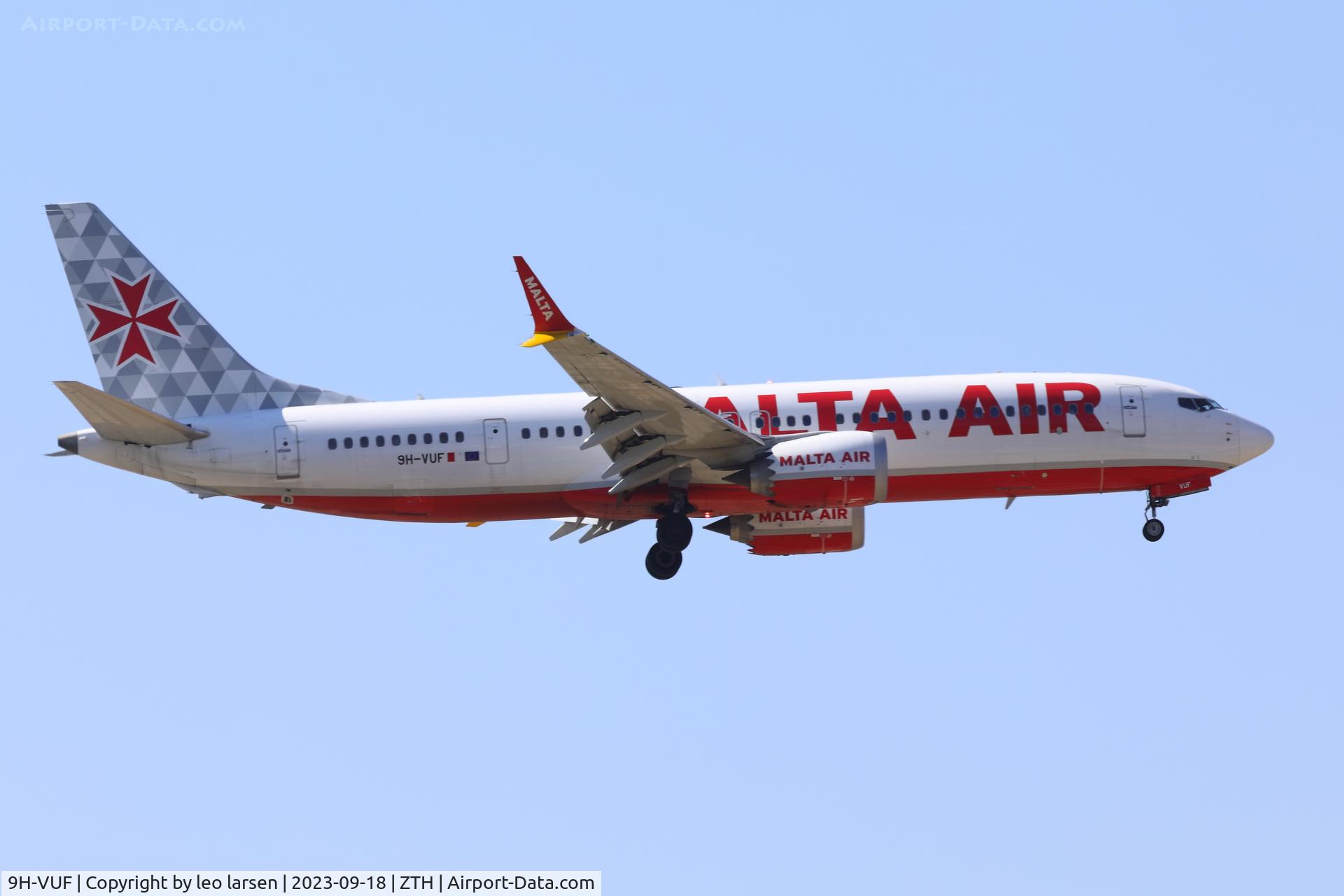 9H-VUF, 2021 Boeing 737-8-200 MAX C/N 65082, ZTH 18.9.2023