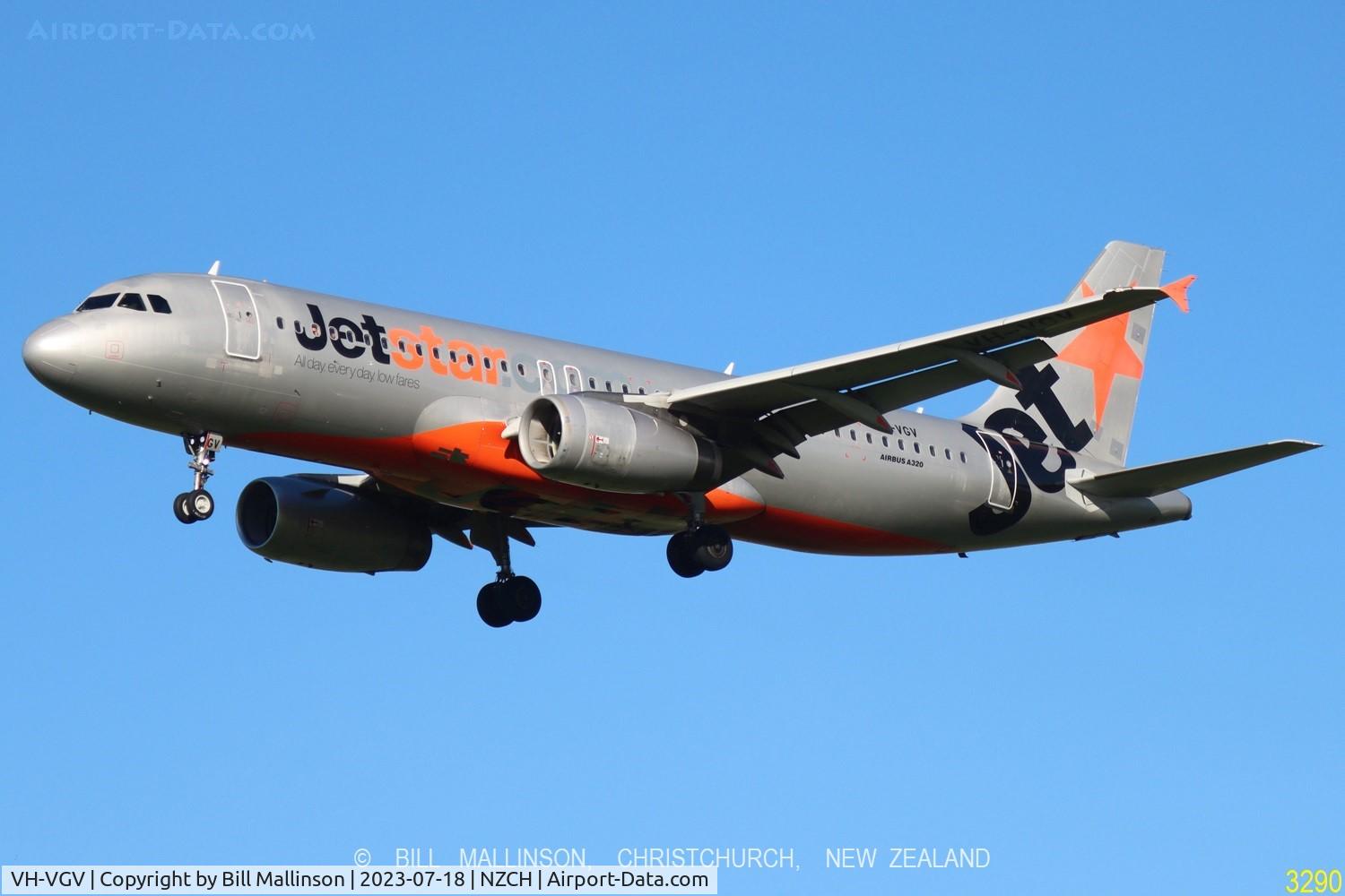 VH-VGV, 2010 Airbus A320-232 C/N 4229, JQ231 from AKL