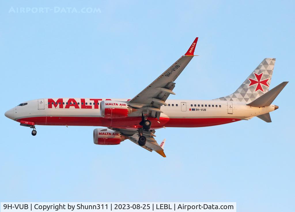 9H-VUB, 2021 Boeing 737-8-200 MAX C/N 65877, Landing rwy 24R