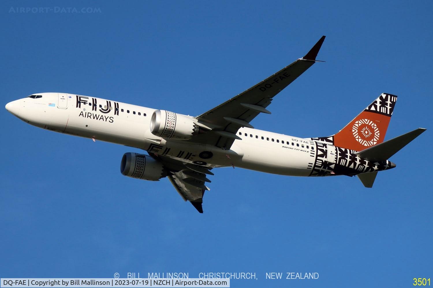 DQ-FAE, 2019 Boeing 737-8 MAX C/N 64309, FJ450 to NAN