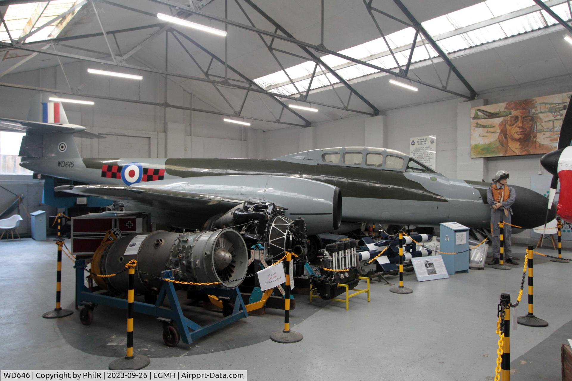 WD646, 1951 Gloster Meteor TT.20 C/N Not found WD646, 'WD615' (WD646) 1951 Armstrong Whitworth Meteor NF11 (converted to TT20)  Manston