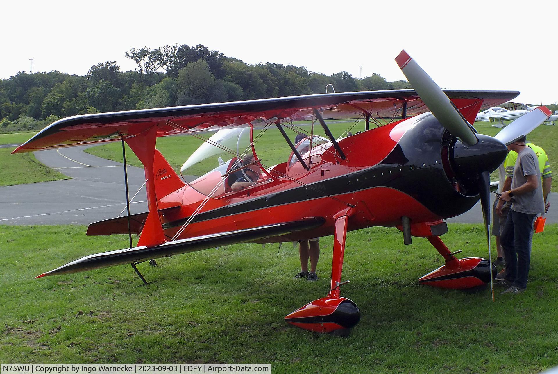 N75WU, 2004 Pitts Model 12 C/N 131, Pitts Model 12 at the Fly-in und Flugplatzfest (airfield display) at Elz Airfield