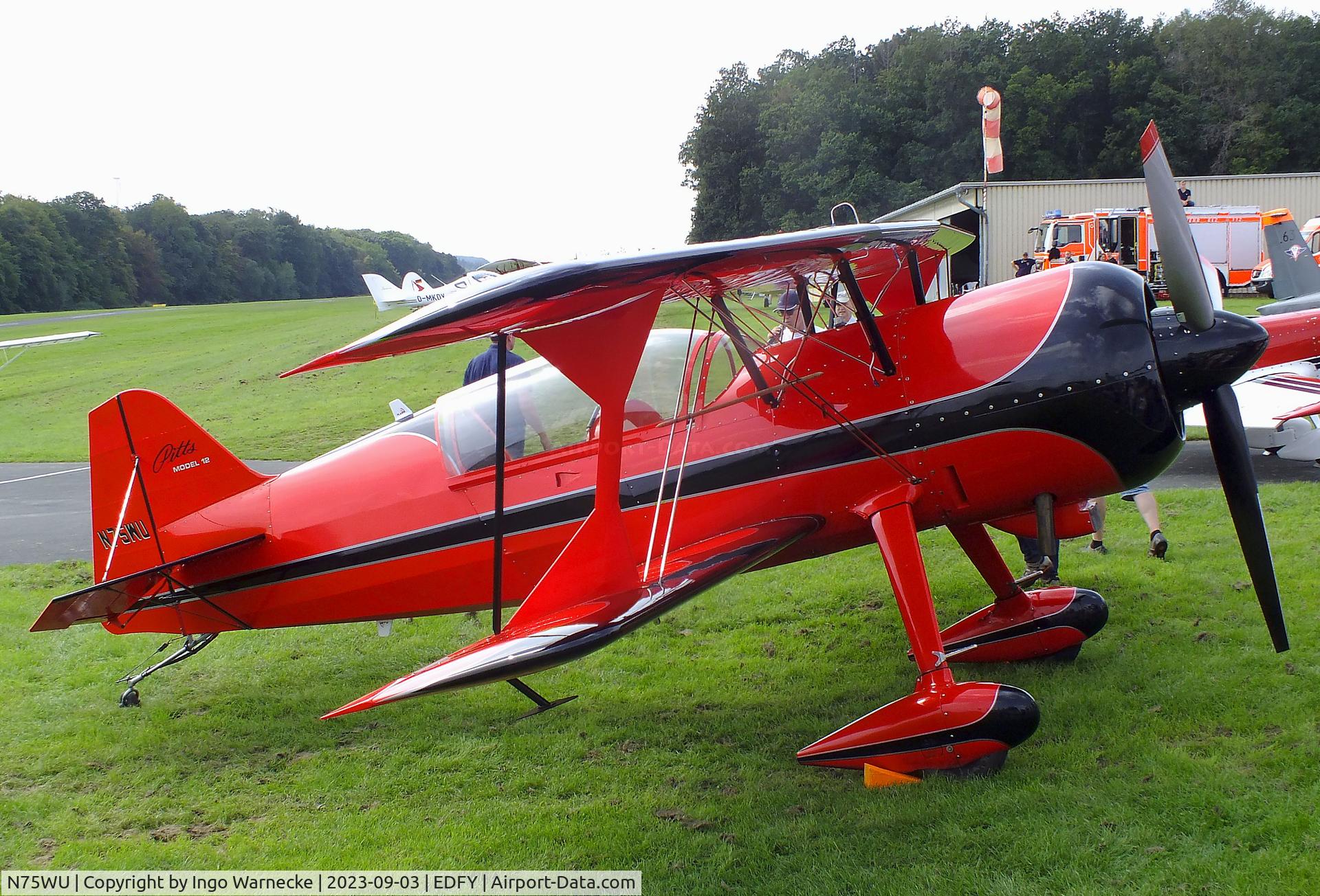 N75WU, 2004 Pitts Model 12 C/N 131, Pitts Model 12 at the Fly-in und Flugplatzfest (airfield display) at Elz Airfield
