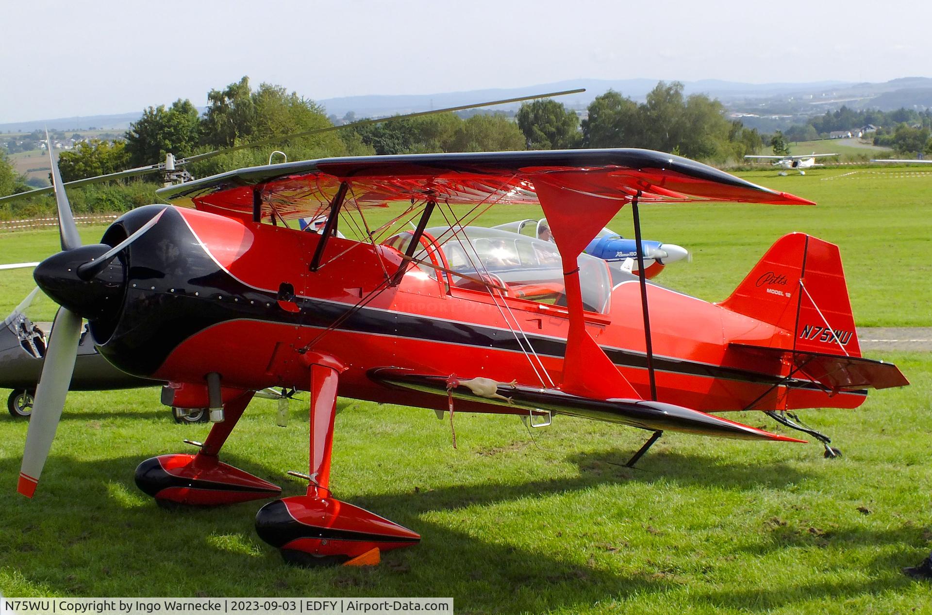 N75WU, 2004 Pitts Model 12 C/N 131, Pitts Model 12 at the Fly-in und Flugplatzfest (airfield display) at Elz Airfield