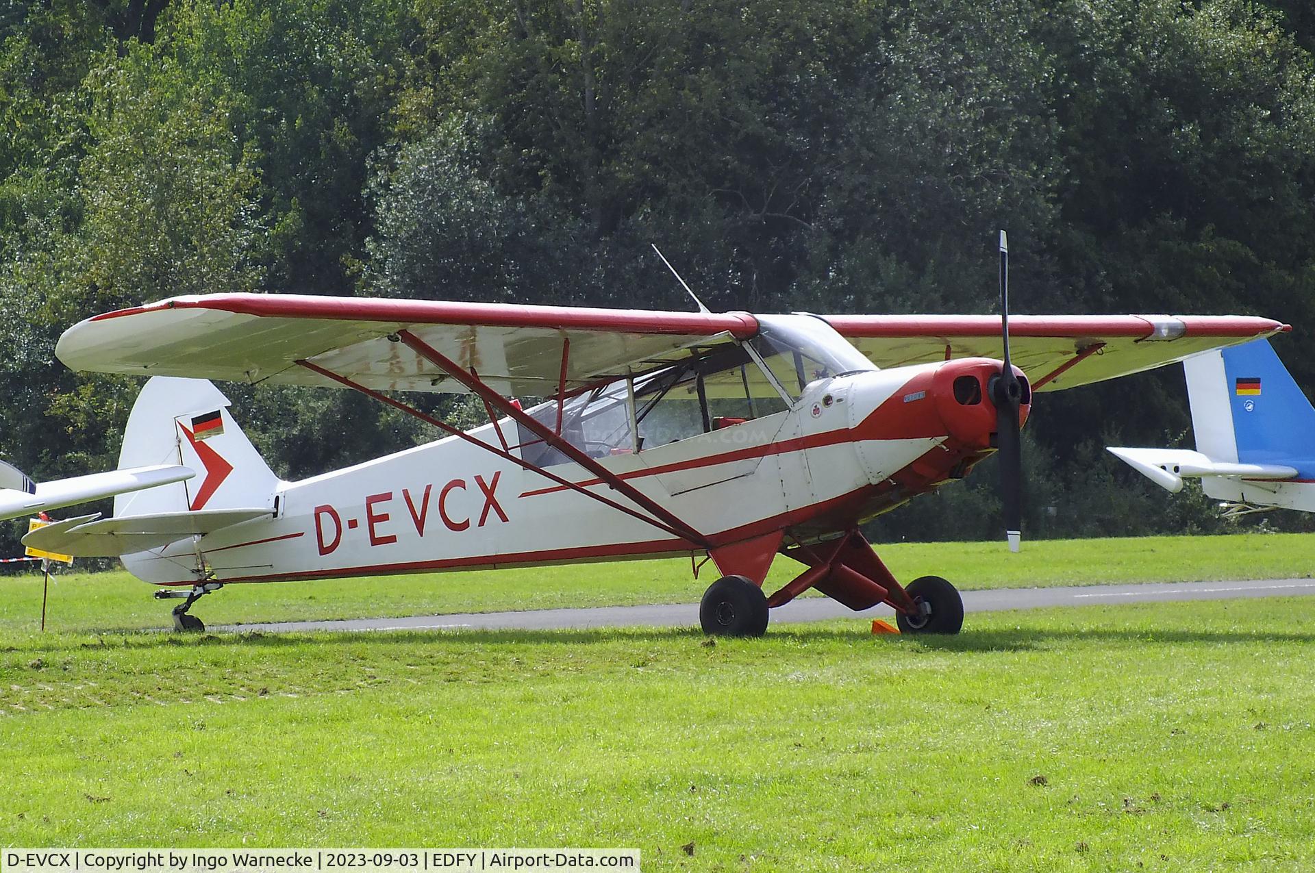 D-EVCX, 1951 Piper PA-18-125 Super Cub C/N 18-939, Piper PA-18-125 Super Cub at the Fly-in und Flugplatzfest (airfield display) at Elz Airfield