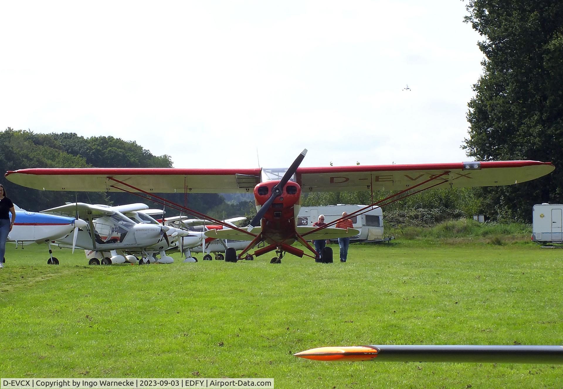 D-EVCX, 1951 Piper PA-18-125 Super Cub C/N 18-939, Piper PA-18-125 Super Cub at the Fly-in und Flugplatzfest (airfield display) at Elz Airfield