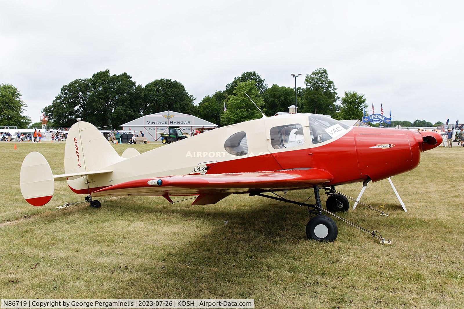 N86719, 1946 Bellanca 14-13 Cruisair Senior C/N 1080, Oshkosh 2023.