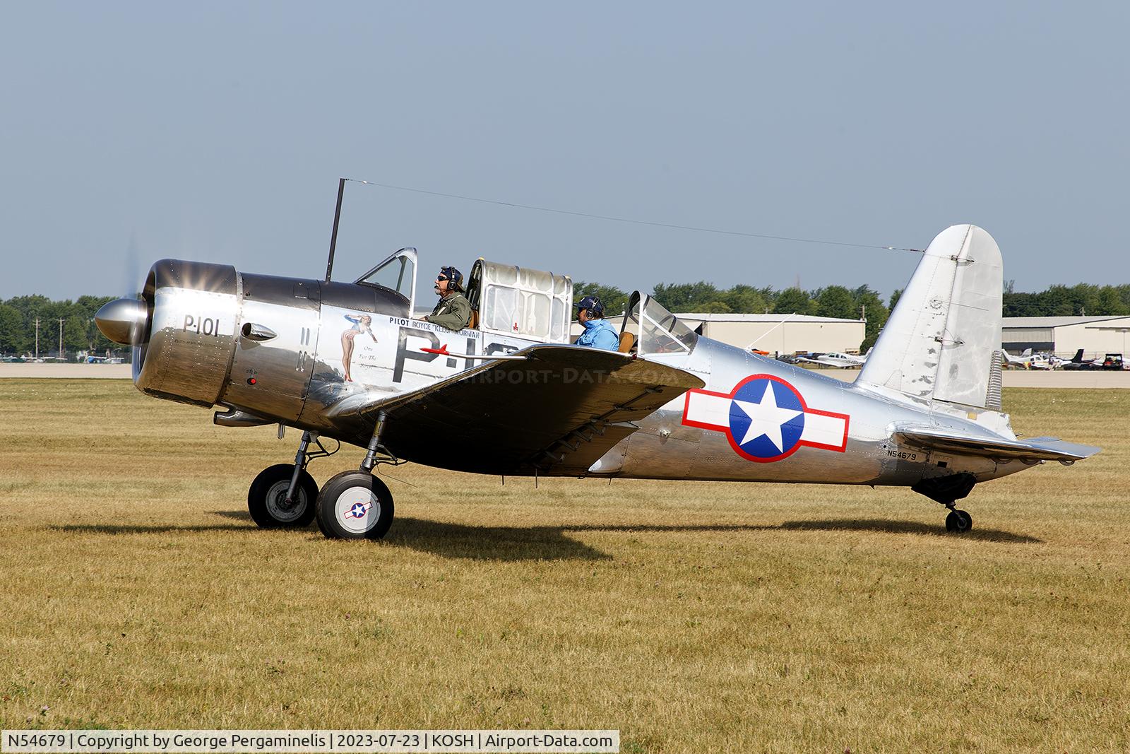 N54679, 1941 Consolidated Vultee BT-13A C/N 2990, Oshkosh 2023.