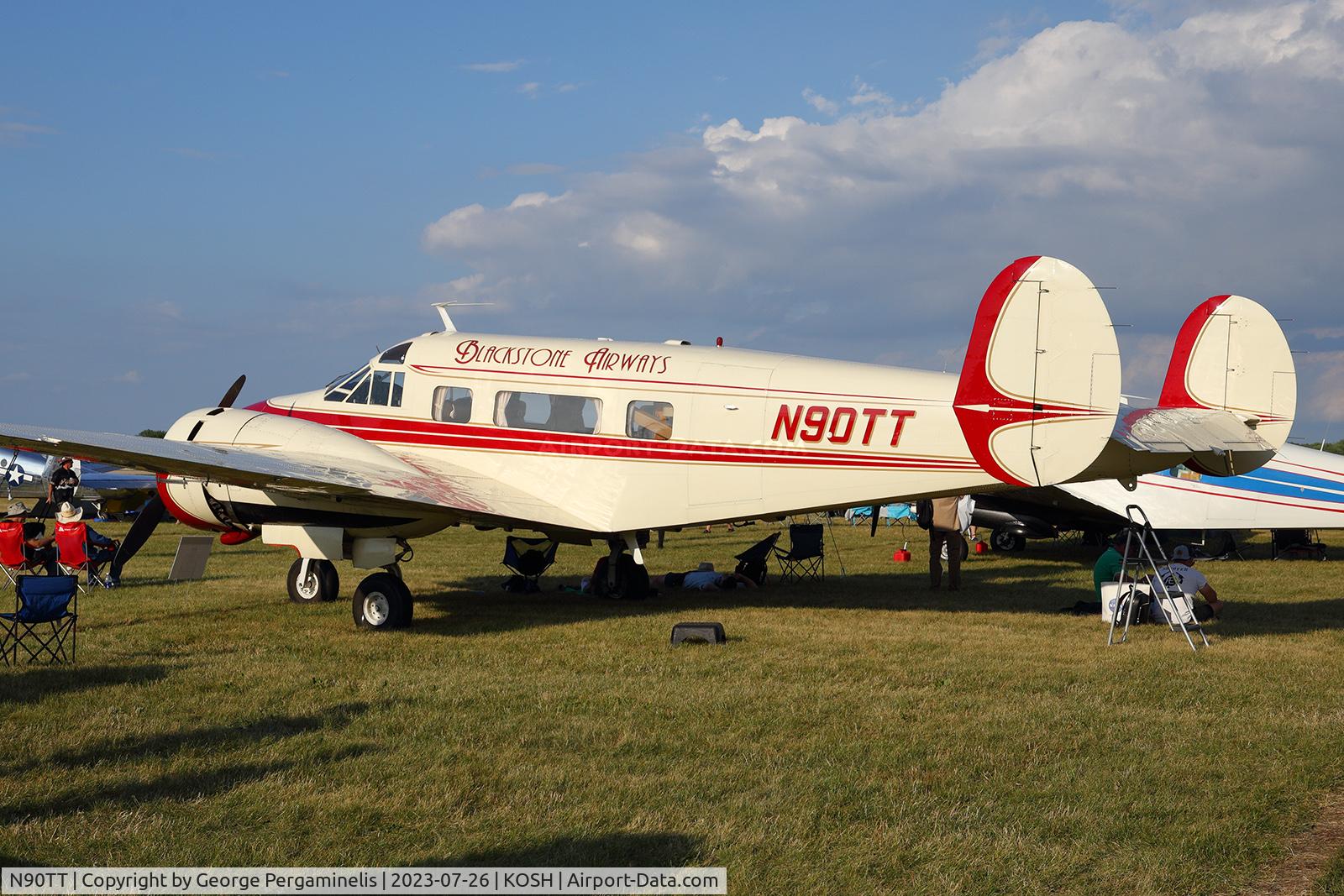 N90TT, 1957 Beech E18S C/N BA-335, Oshkosh 2023.