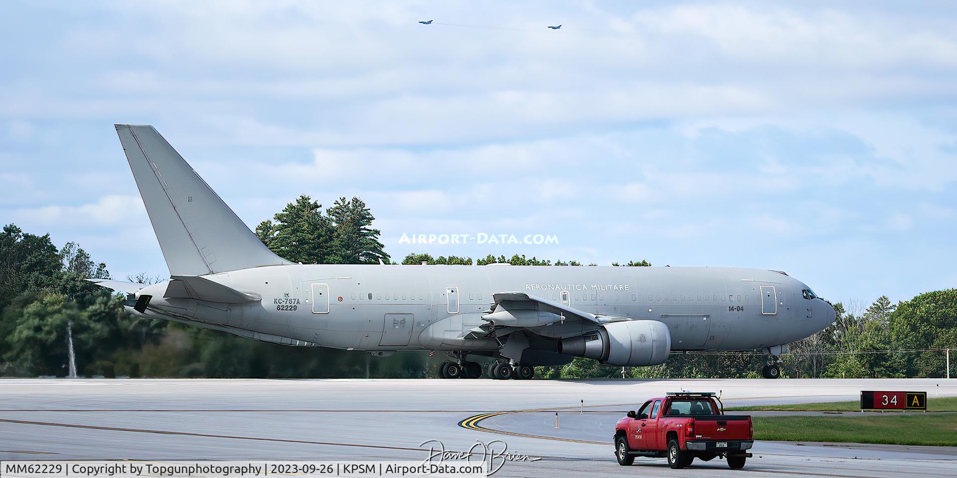 MM62229, 2007 Boeing 767-2EY C/N 33689, IAM1443 starting its rollout while it's chics are on a left downwind leg.