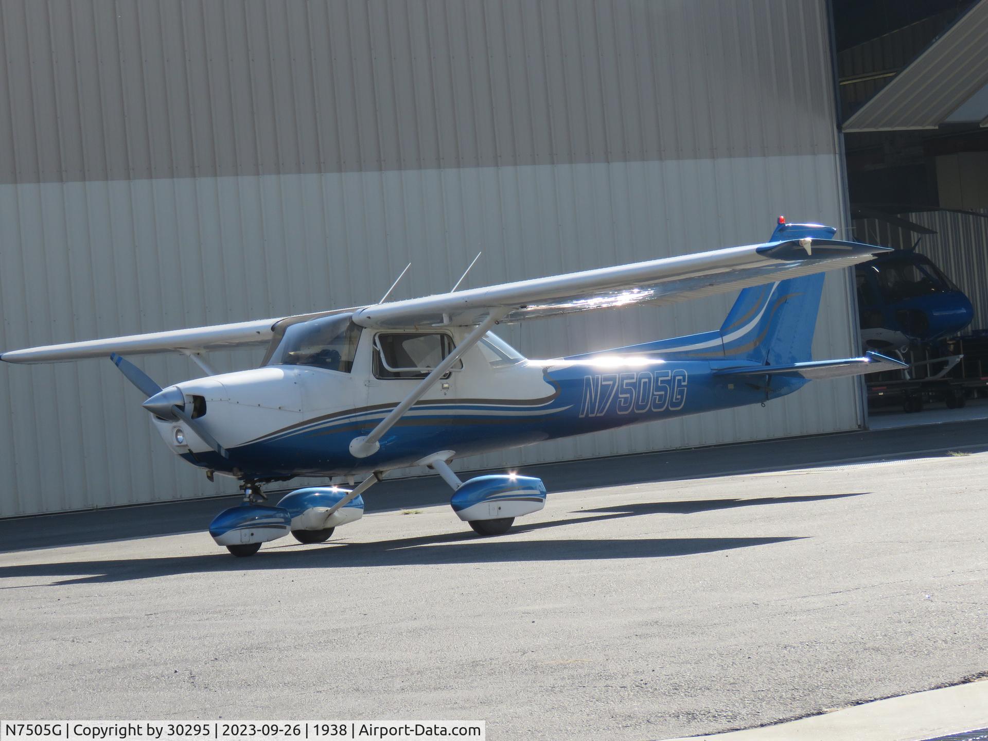 N7505G, 1973 Cessna 150L C/N 15074674, Parked