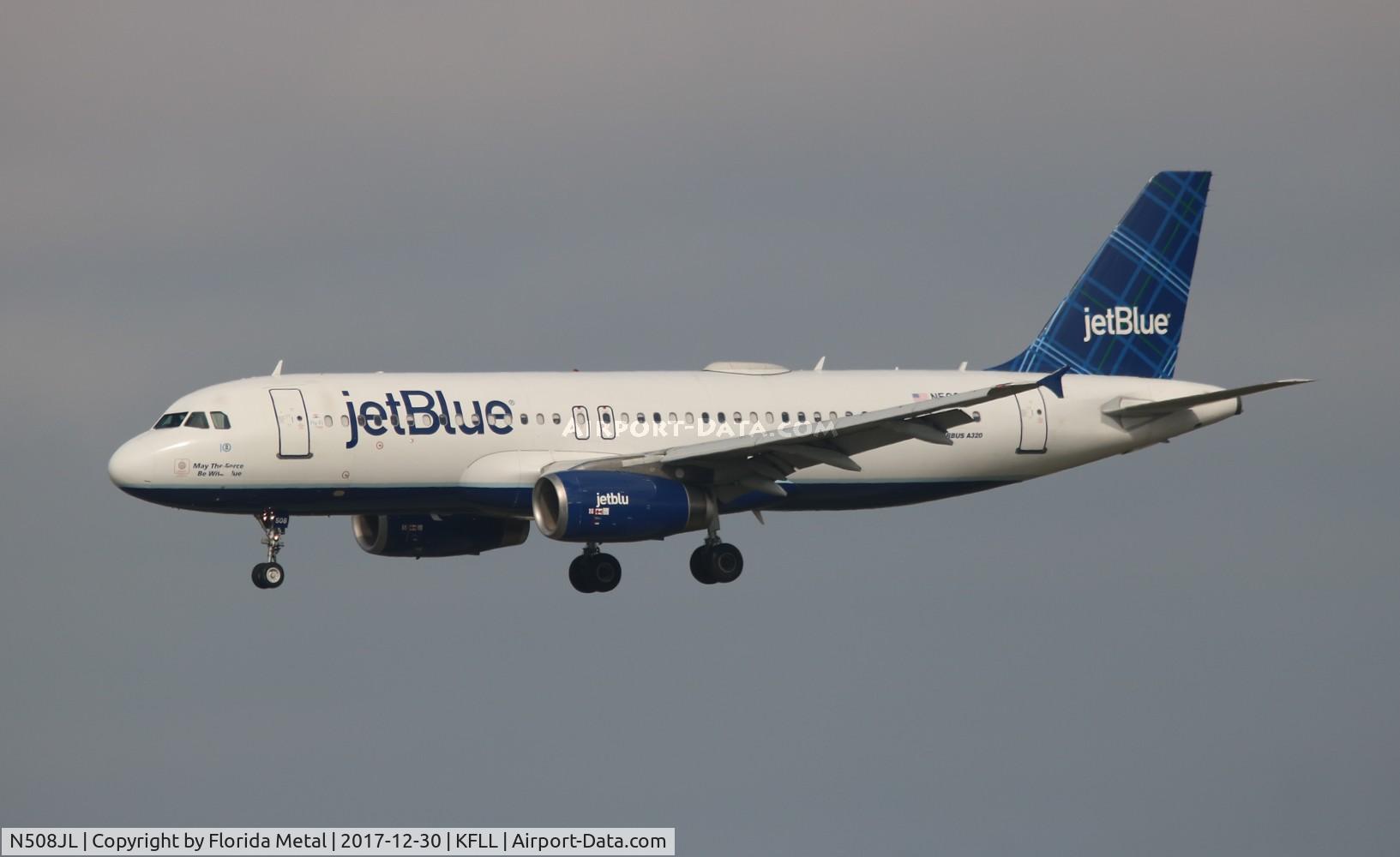 N508JL, 2000 Airbus A320-232 C/N 1257, JBU A320 zx BOS-FLL