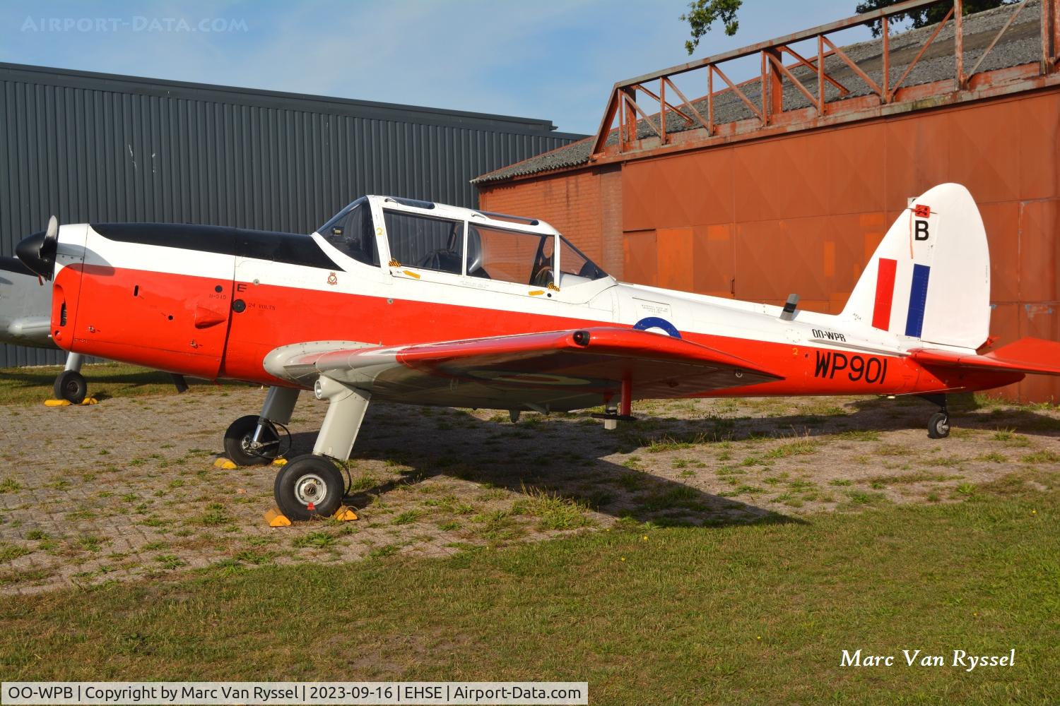 OO-WPB, 1952 De Havilland DHC-1 Chipmunk T.10 C/N C1/0772, At Breda / Seppe Airport.