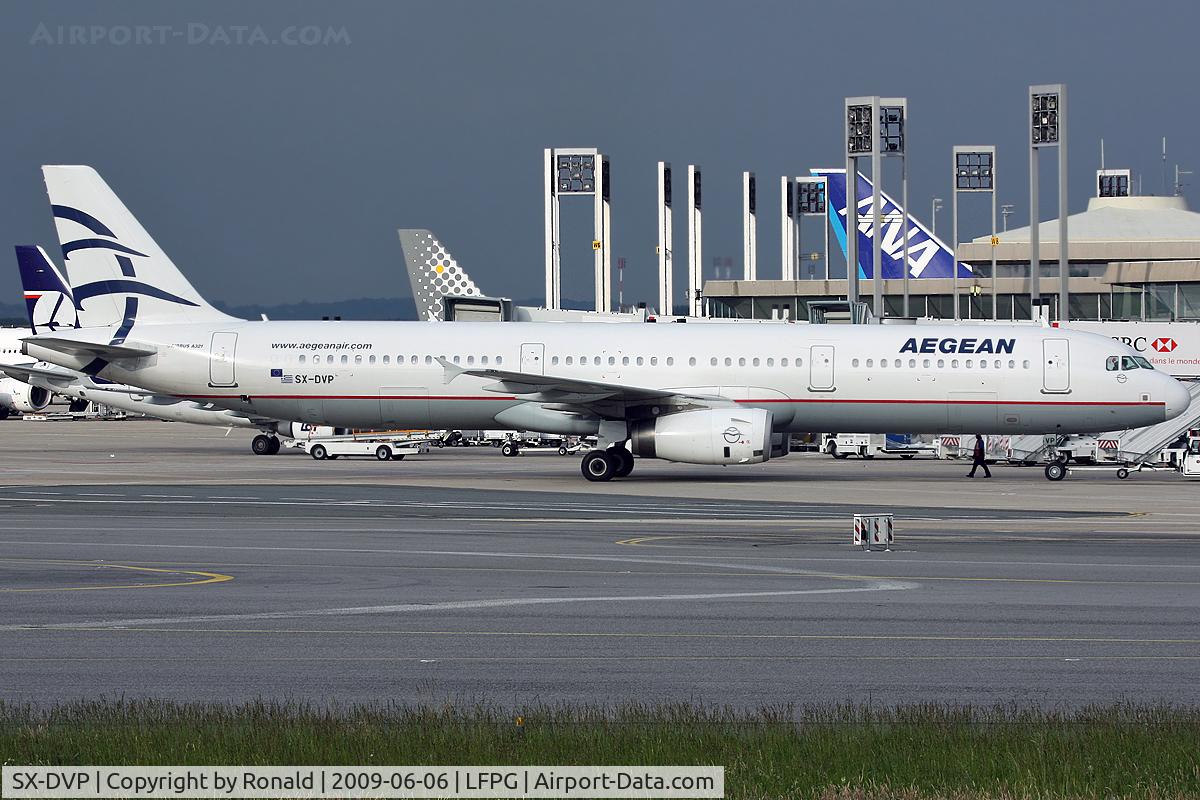 SX-DVP, 2008 Airbus A321-232 C/N 3527, at cdg