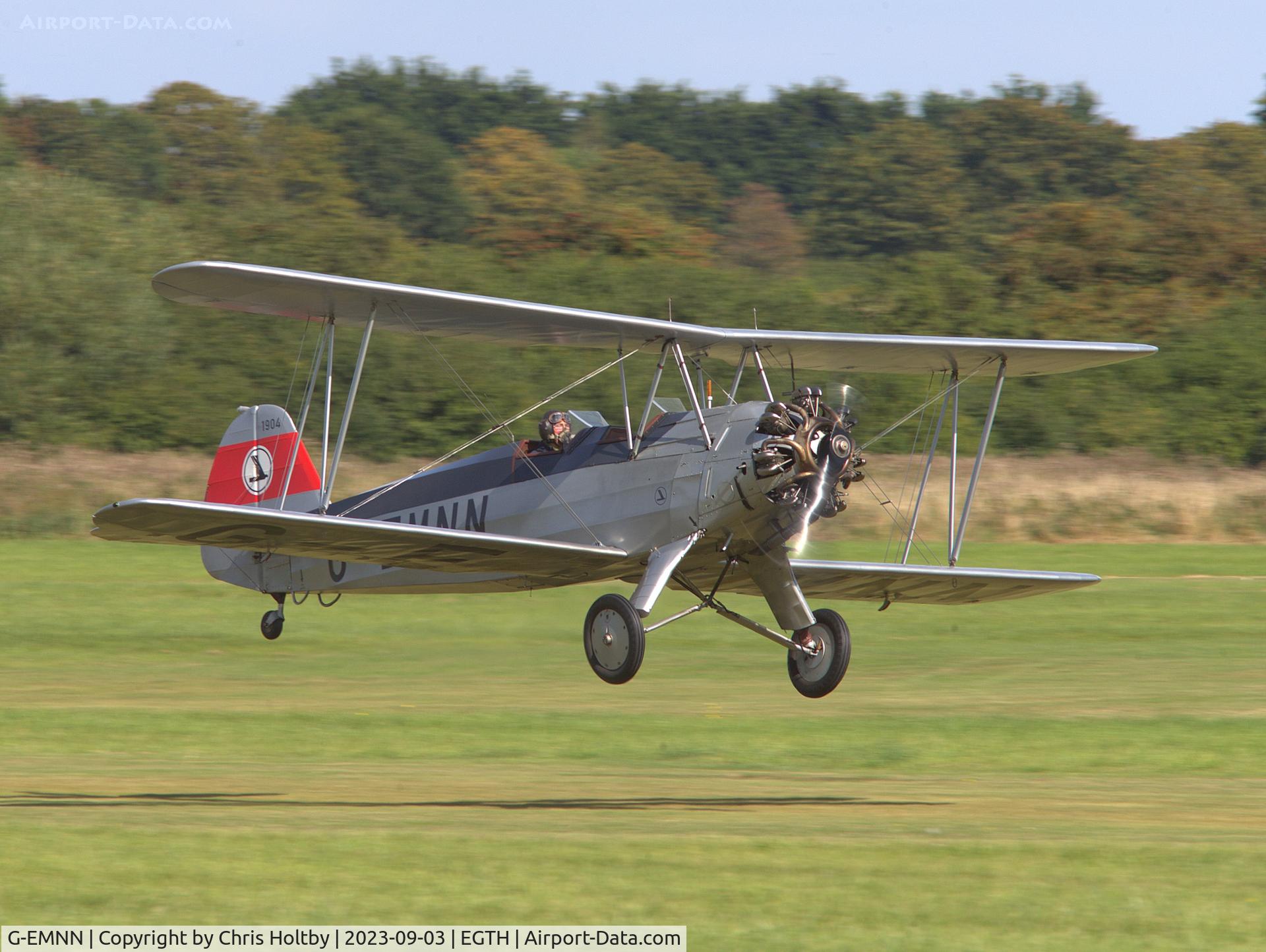 G-EMNN, 1936 Focke-Wulf Fw 44J Stieglitz C/N 1904, 1936 Stieglitz takes to the air at the Vintage Airshow at Old Warden 2023
