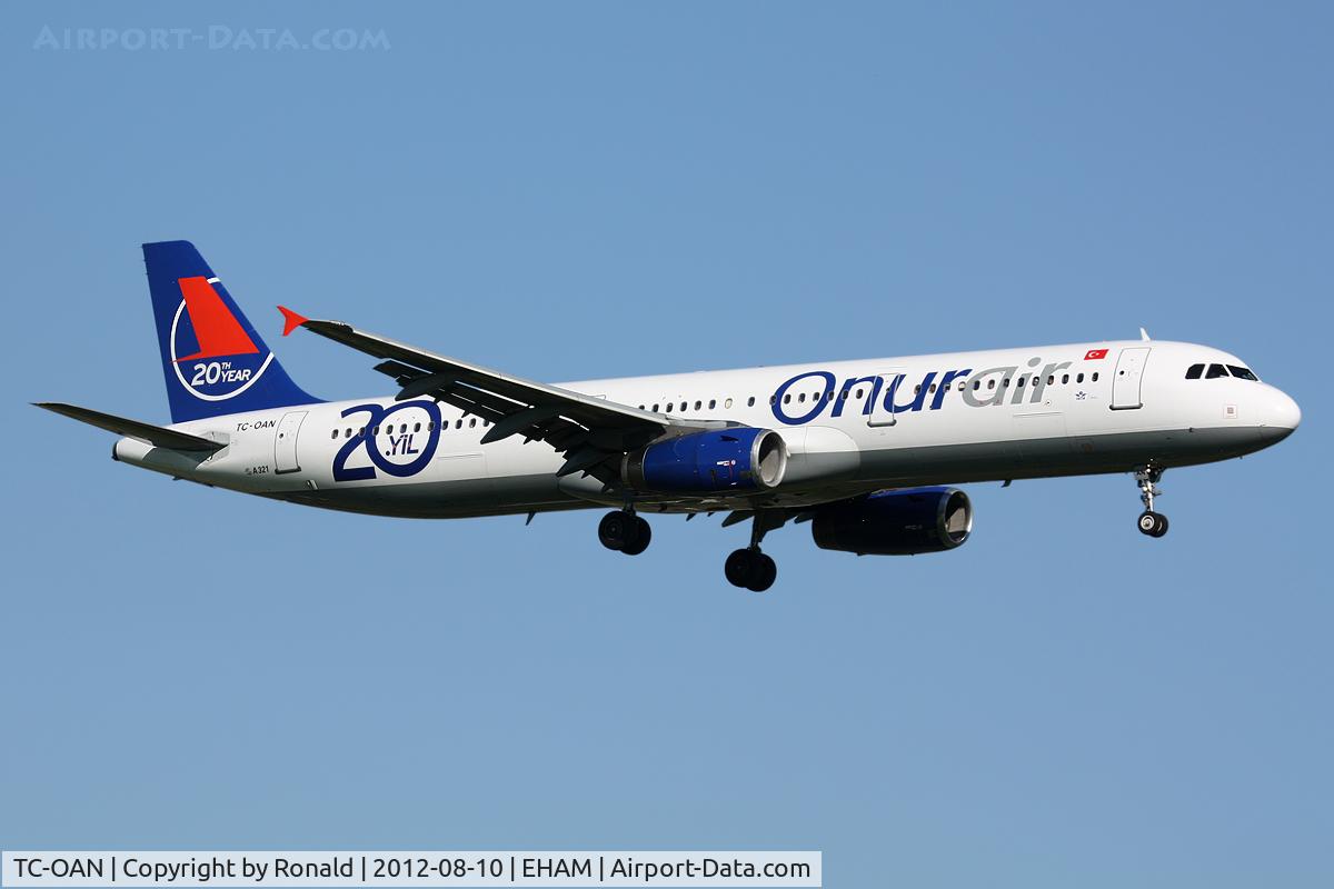 TC-OAN, 2001 Airbus A321-231 C/N 1421, at spl