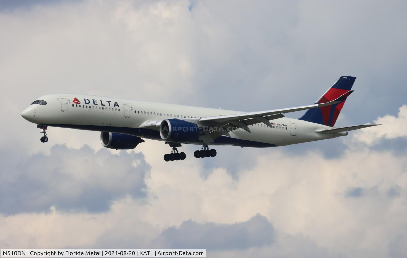 N510DN, 2018 Airbus A350-941 C/N 204, DAL A359 zx MXP-ATL