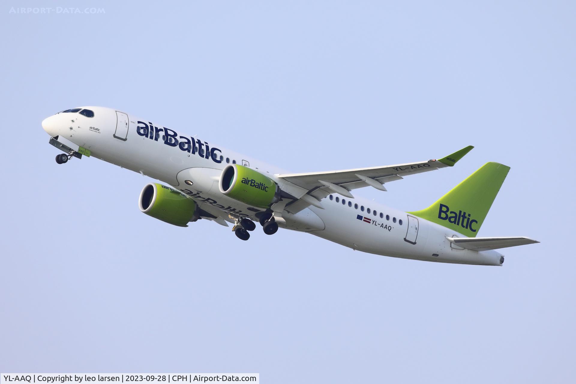 YL-AAQ, 2019 Airbus A220-300 C/N 55052, Copenhagen 28.9.2023