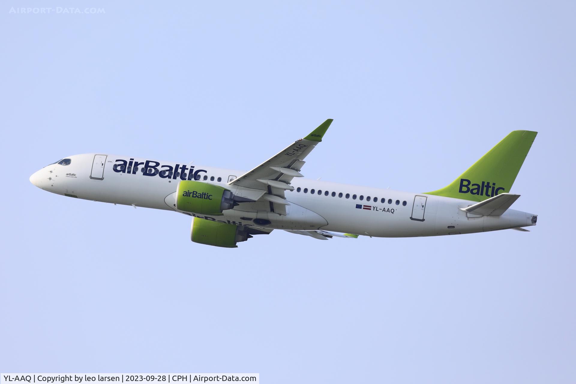 YL-AAQ, 2019 Airbus A220-300 C/N 55052, Copenhagen 28.9.2023