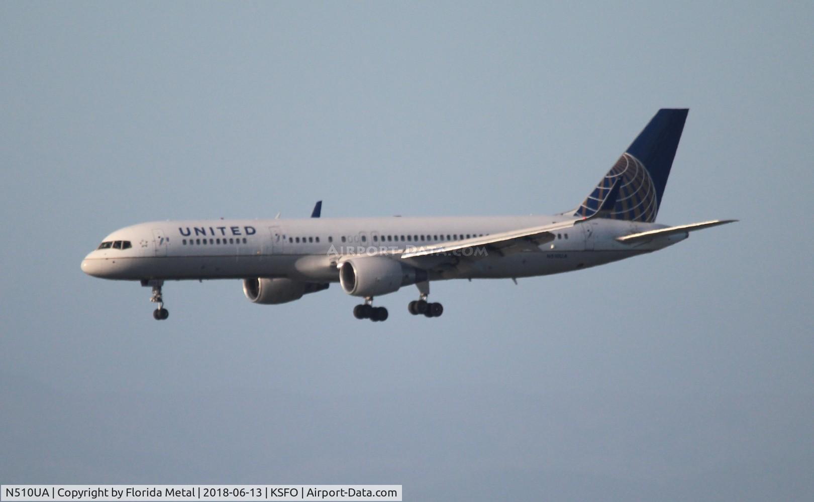 N510UA, 1990 Boeing 757-222 C/N 24780, UAL 752 zx DEN-SFO