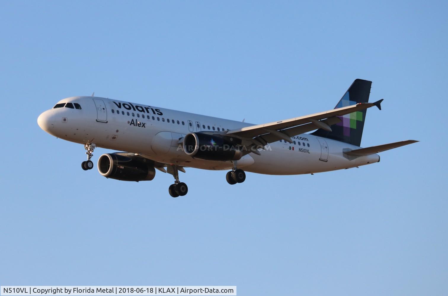 N510VL, 2012 Airbus A320-233 C/N 5207, Volaris A320 zx GDL-KLAX