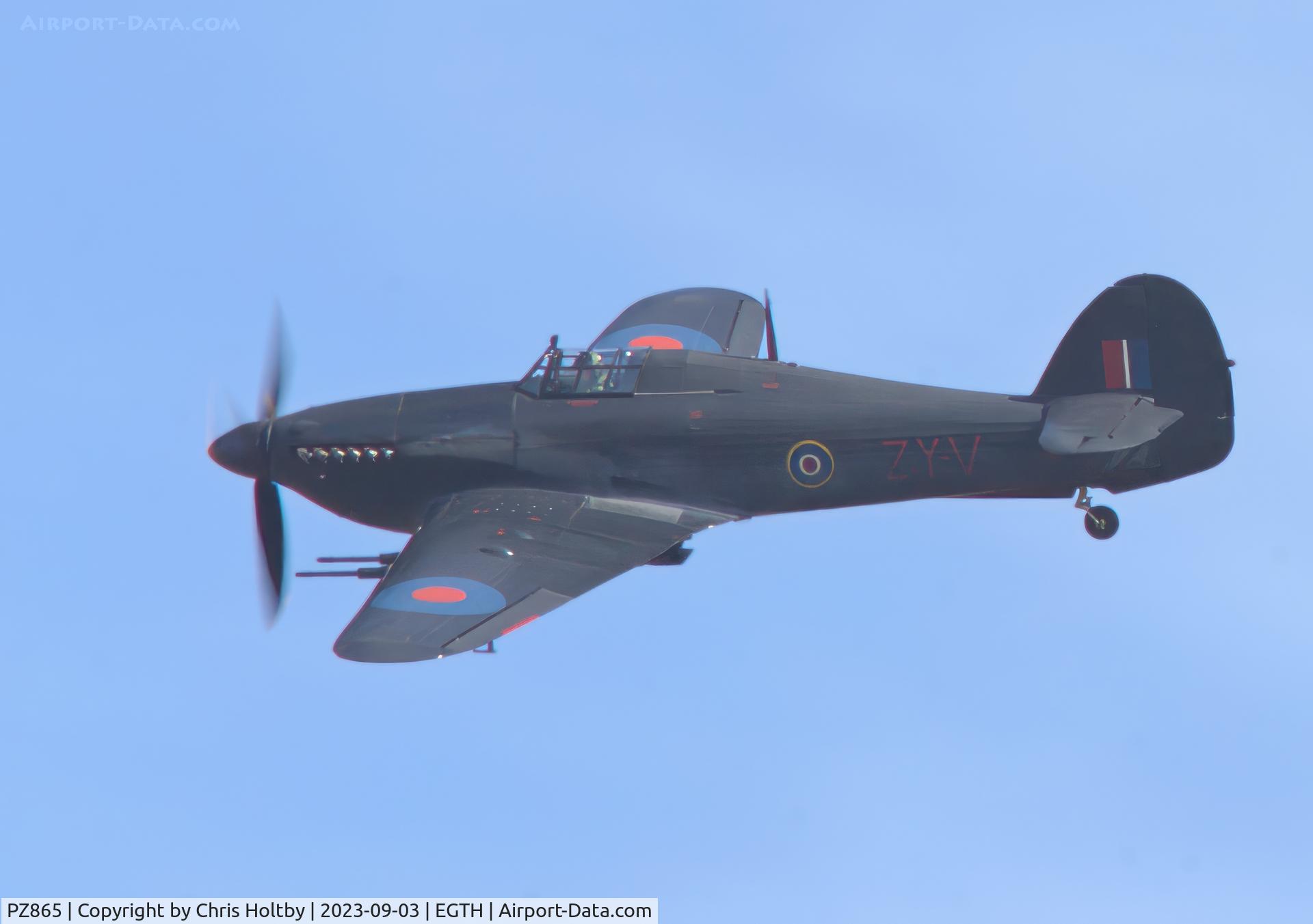 PZ865, 1944 Hawker Hurricane IIC C/N PZ865, BoBMF Hurricane IIc at the Vintage Airshow, Old Warden 2023