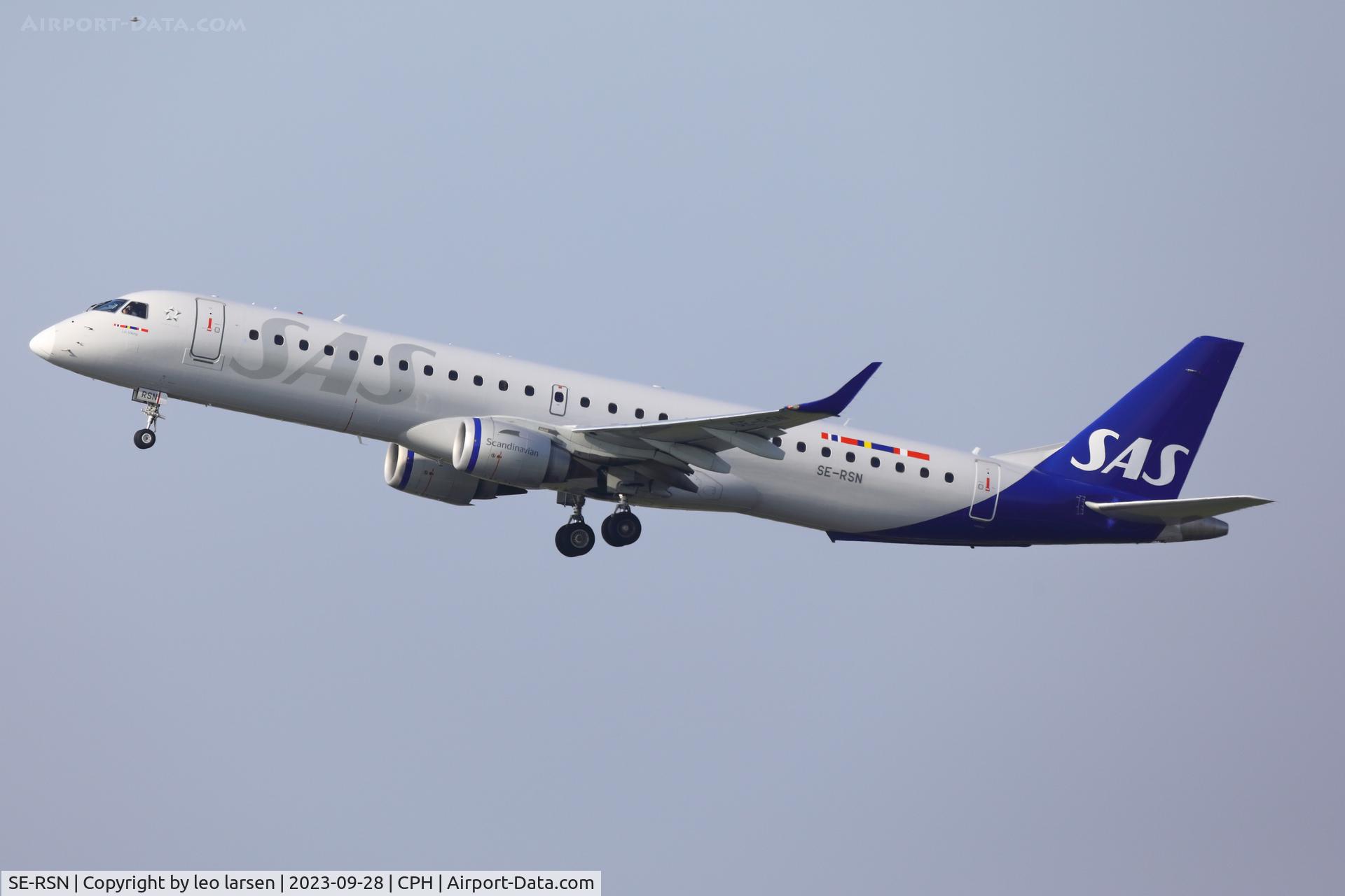 SE-RSN, 2007 Embraer 195LR (ERJ-190-200LR) C/N 19000155, Copenhagen 28.9.2023