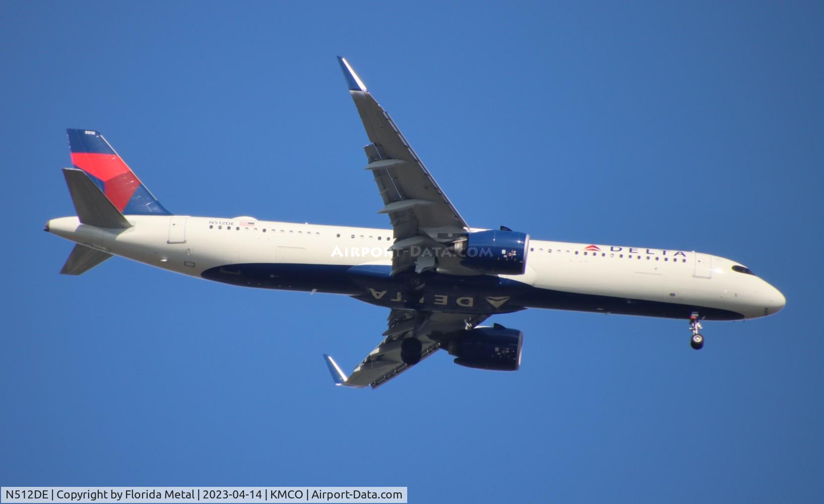 N512DE, 2022 Airbus A321-271NX C/N 11069, DAL A321N zx SEA-MCO