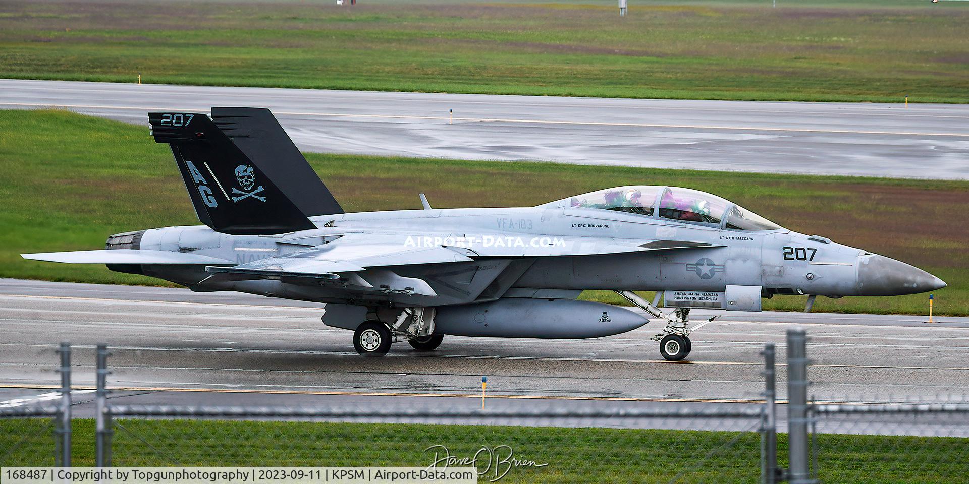168487, Boeing F/A-18F Super Hornet C/N F261, VICTORY11 heading back to NAS Oceana