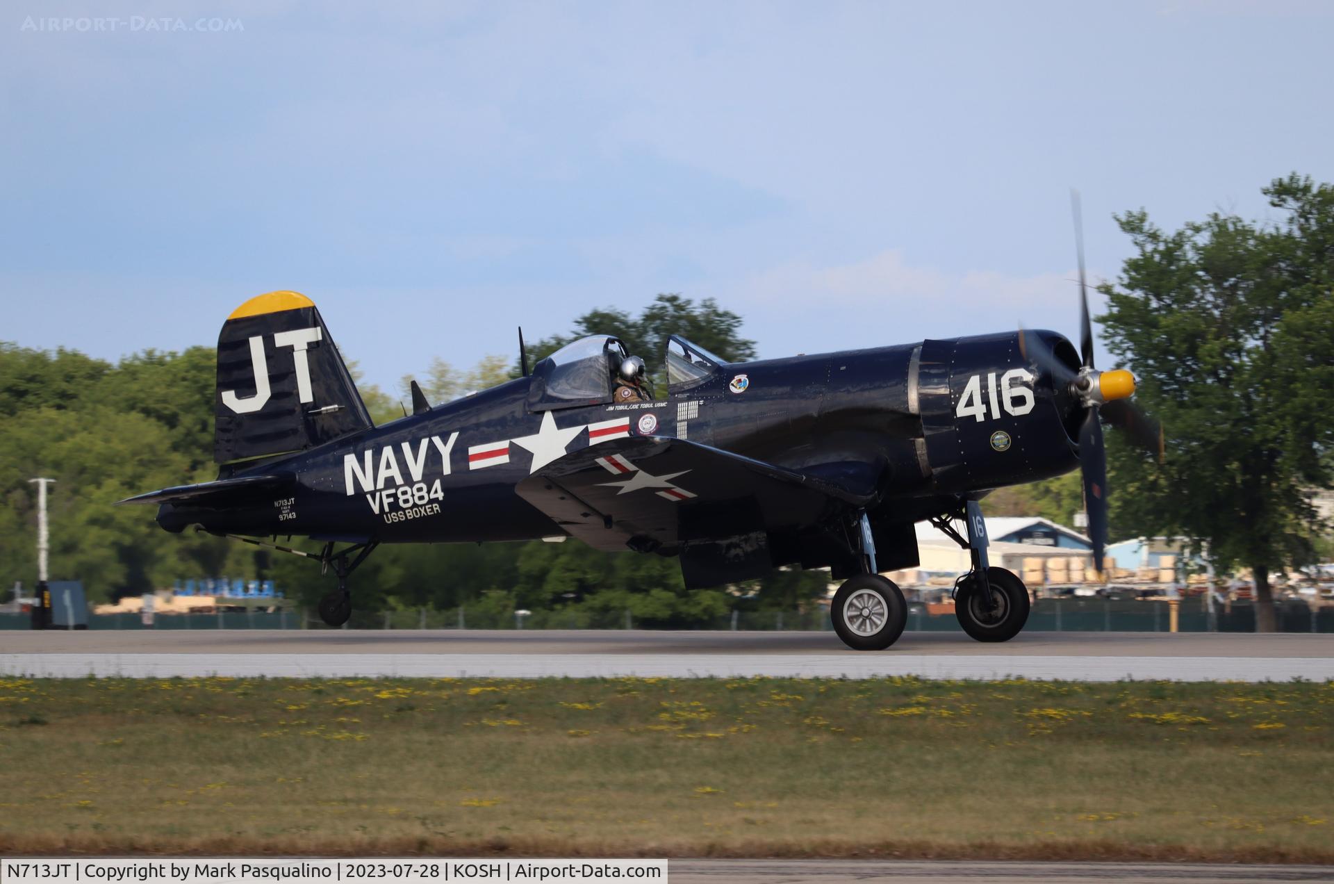 N713JT, 1945 Vought F4U-4B Corsair C/N 97143, Vought F4U-4B