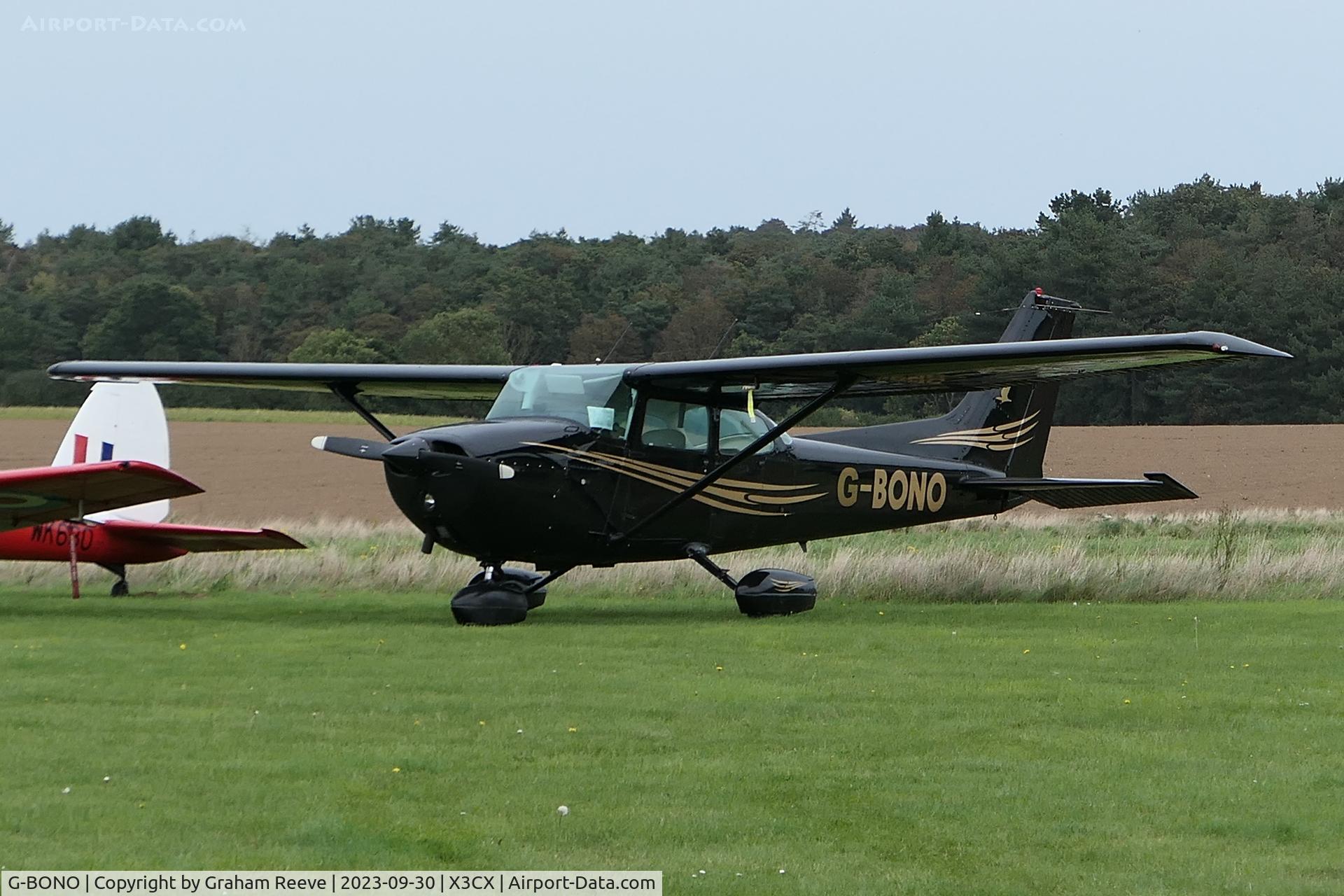 G-BONO, 1977 Cessna 172N Skyhawk II C/N 172-70299, Parked at Northrepps.