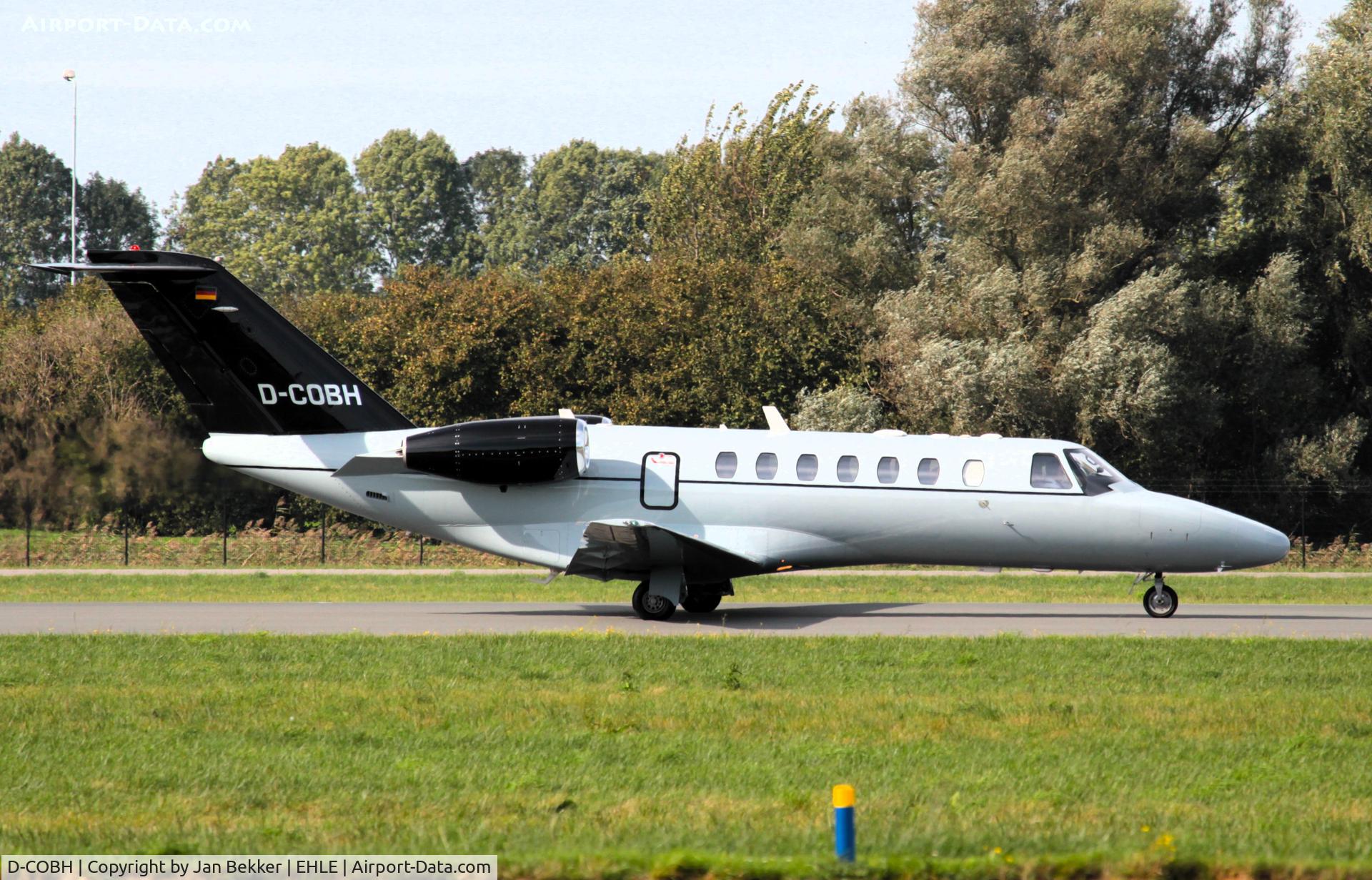 D-COBH, 2007 Cessna 525B Citation CJ3 C/N 525B0161, Lelystad Airport. Departing to Madrid
